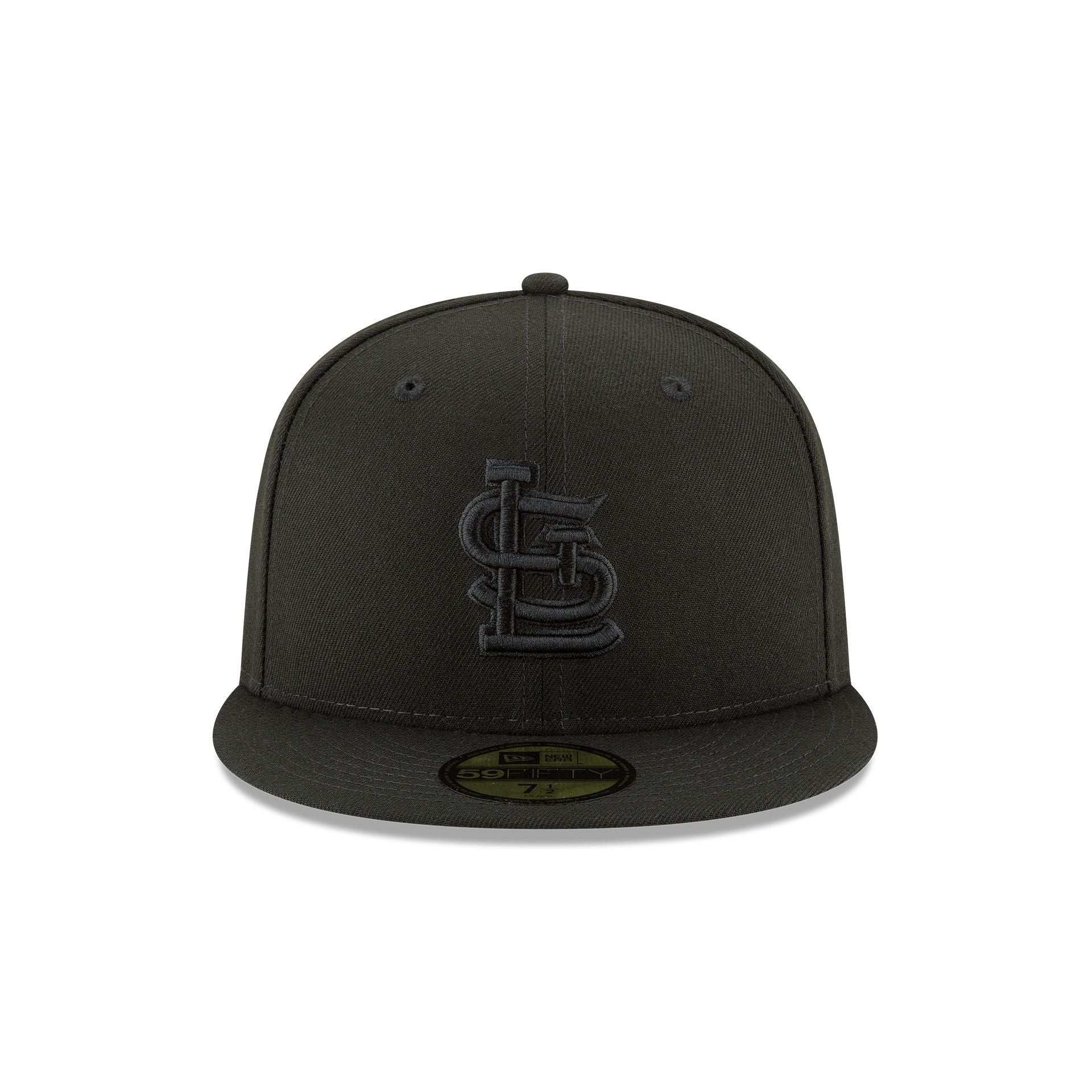 Alternative view of St. Louis Cardinals Basic Black On Black 59Fifty Fitted Hat