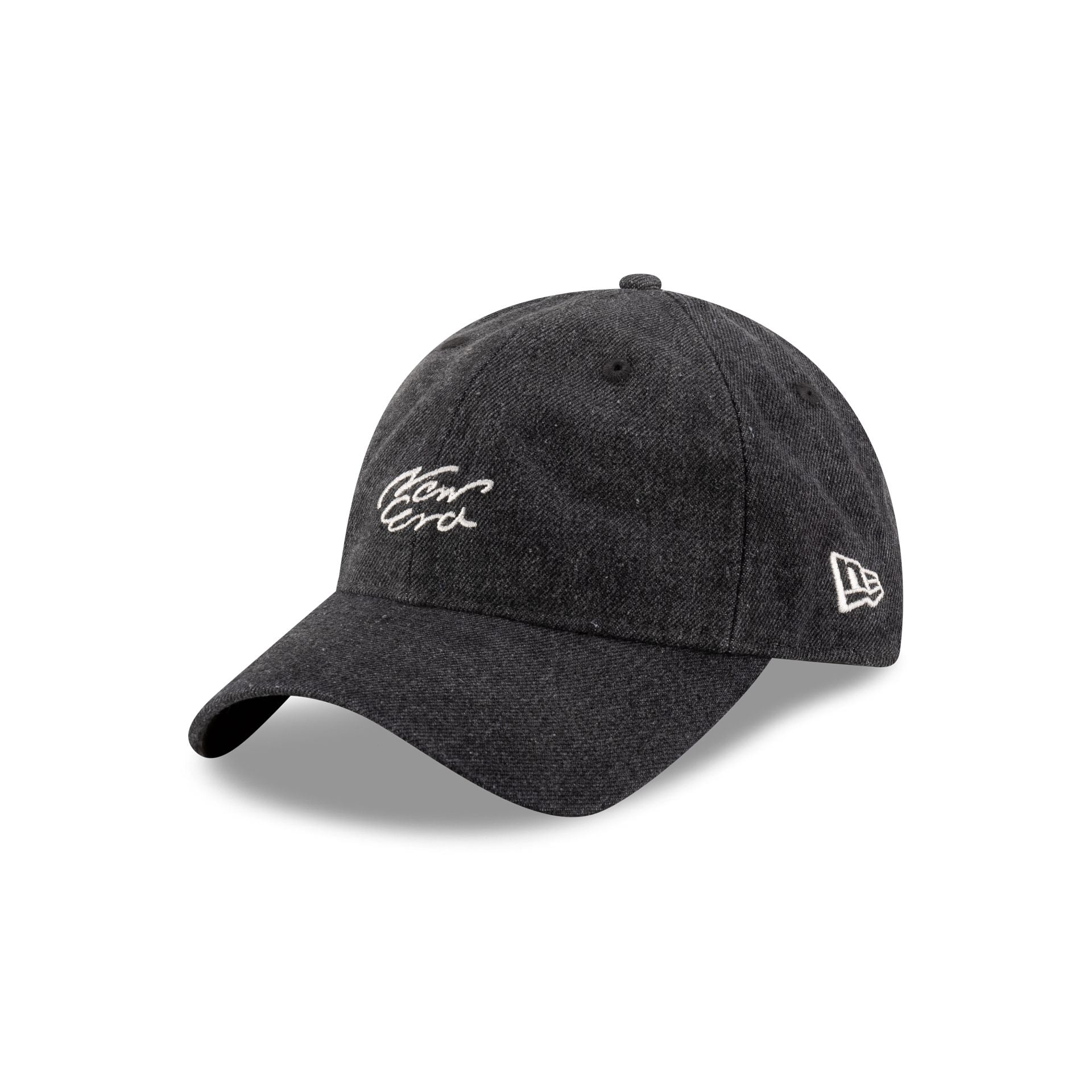 New Era Cap Handwritten Black Denim 9Twenty Easy Snap Hat