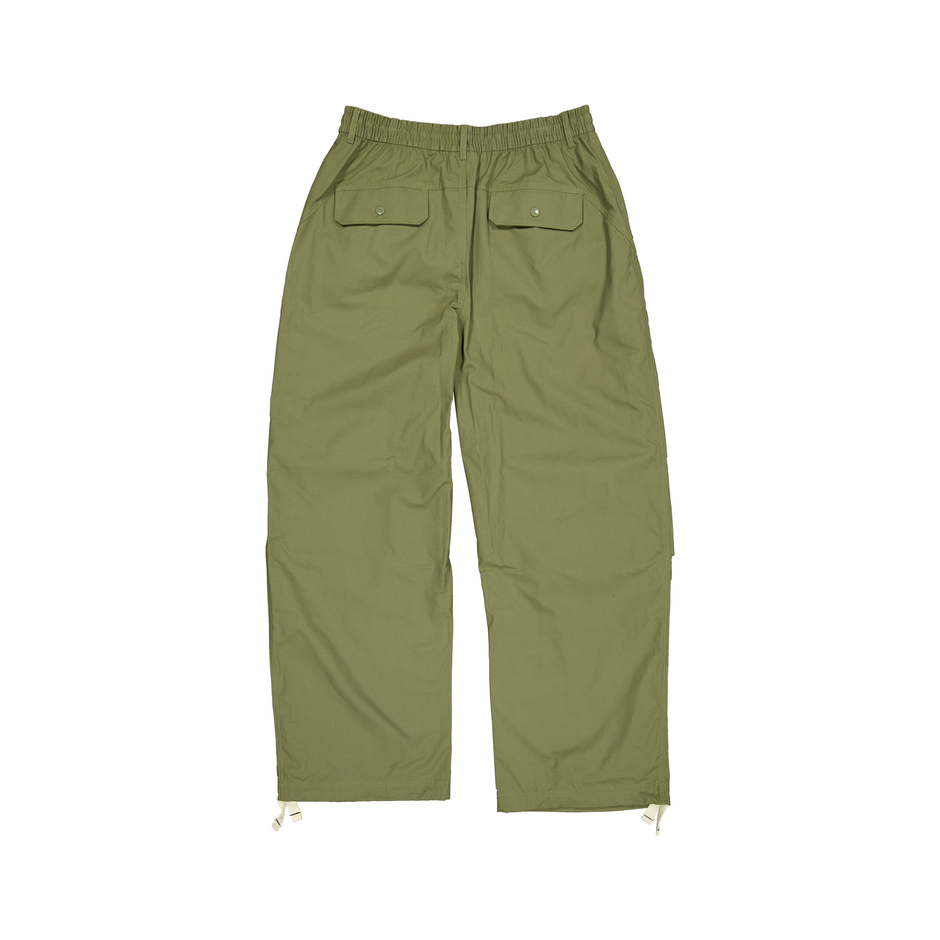 Alternative view of New Era Branded Loose Military Cargo Green Bark Pants