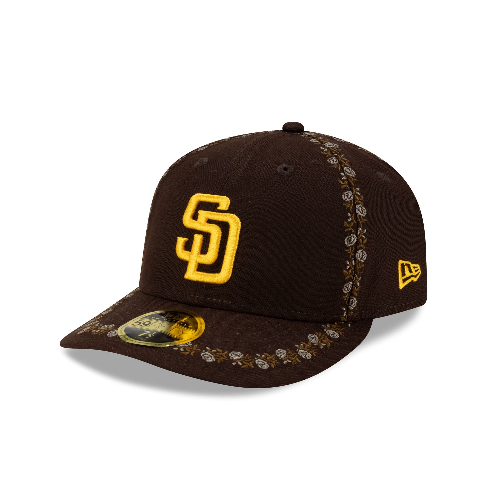 San Diego Padres Rose Emblem Low Profile 59Fifty Fitted Hat