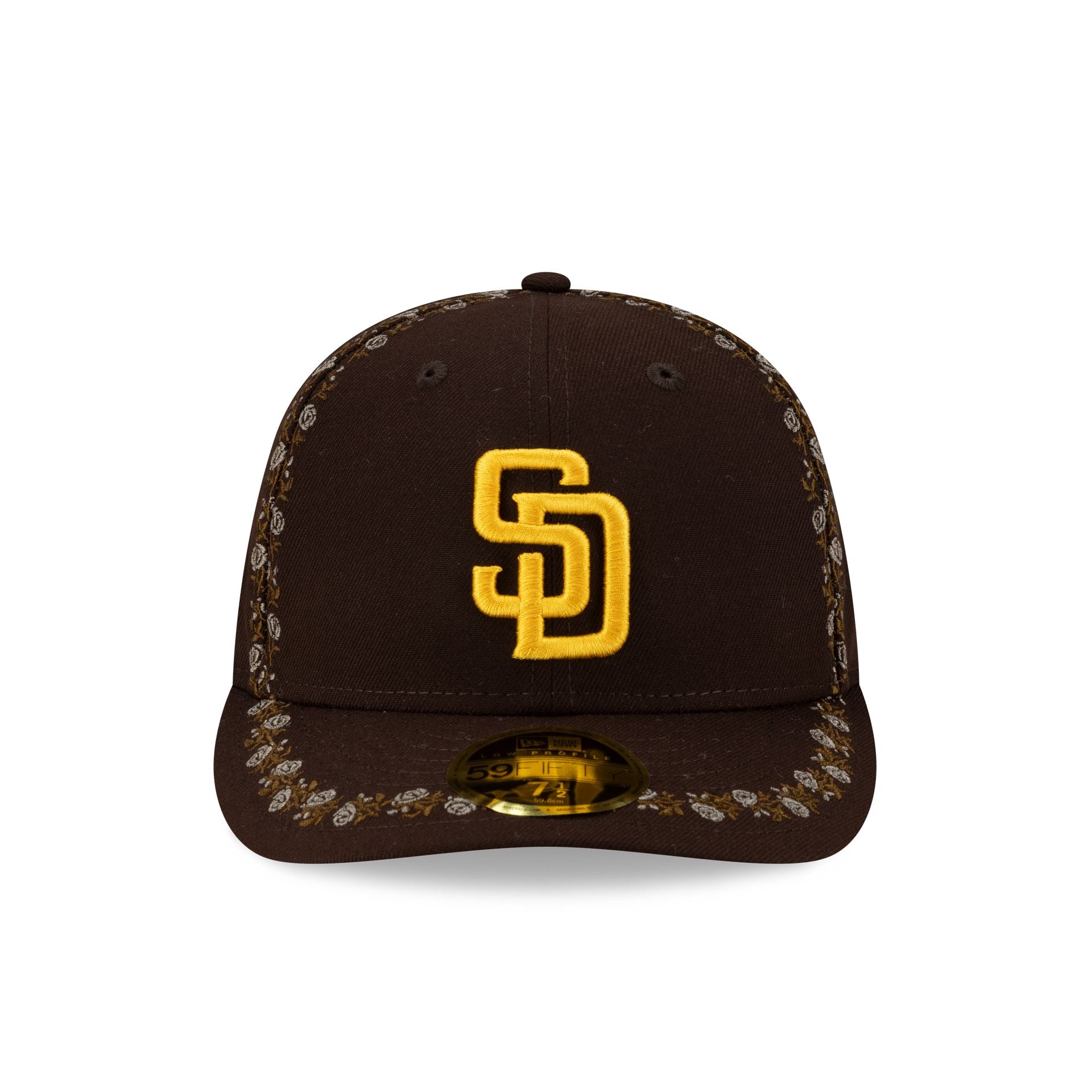 Alternative view of San Diego Padres Rose Emblem Low Profile 59Fifty Fitted Hat