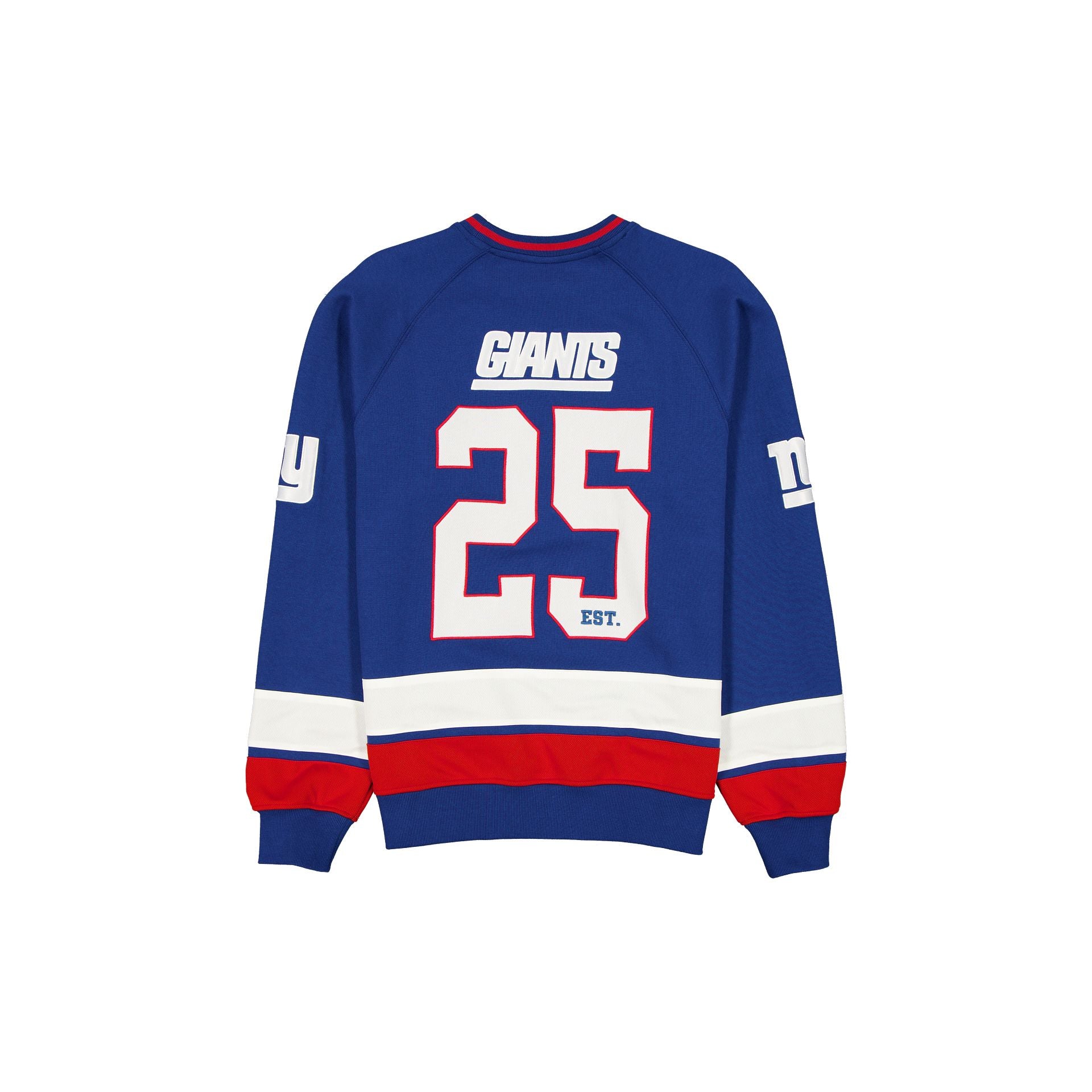 Alternative view of New York Giants Man-To-Man Blue Crewneck