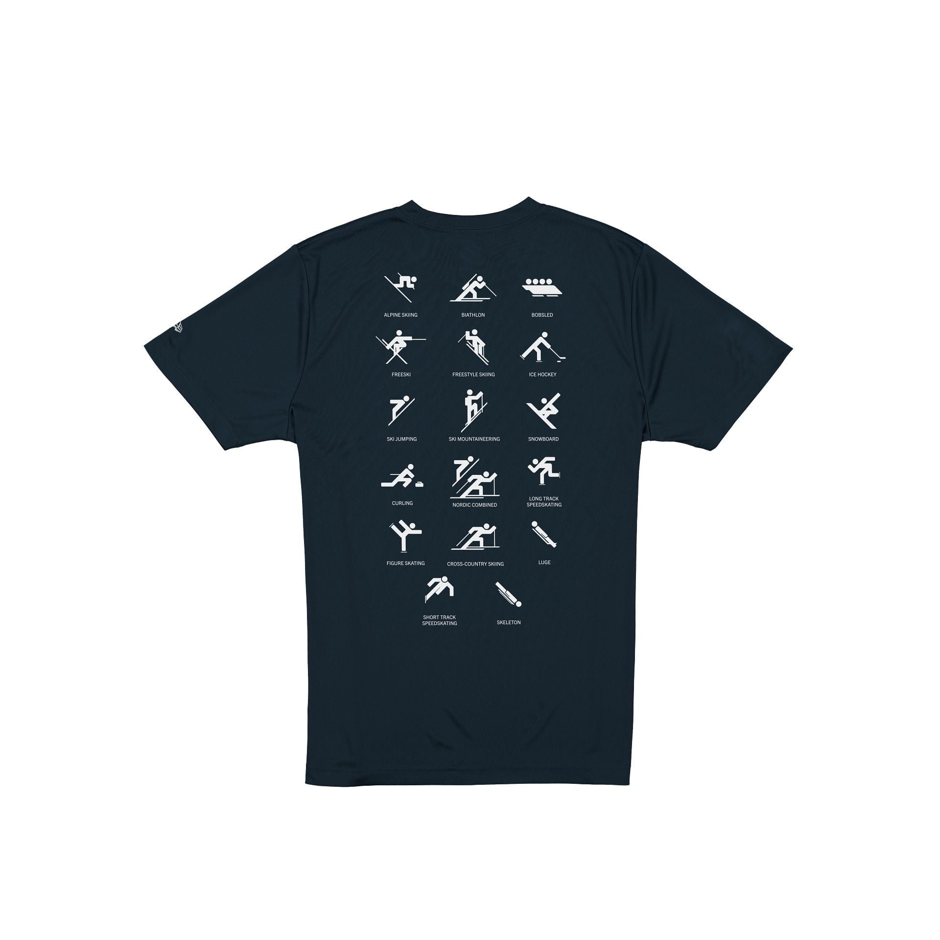 Alternative view of Team Usa Winter Olympics Pictogram Navy T-Shirt
