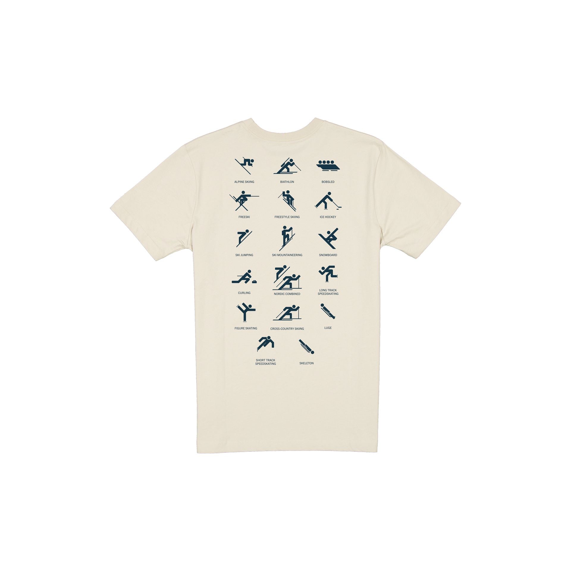Alternative view of Team Usa Winter Olympics Pictogram Chrome T-Shirt