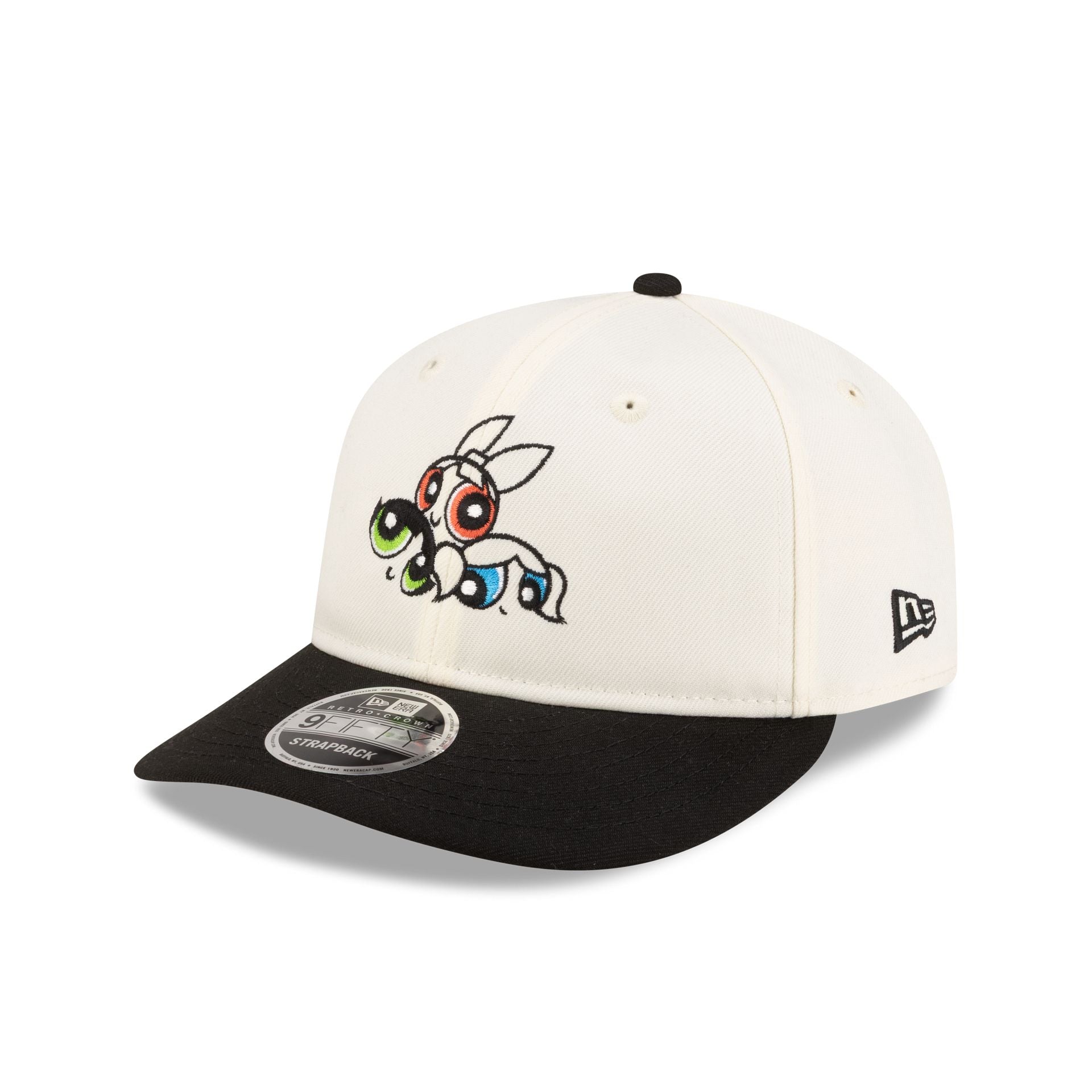 The Powerpuff Girls Cream Black Retro Crown 9Fifty Strapback Hat
