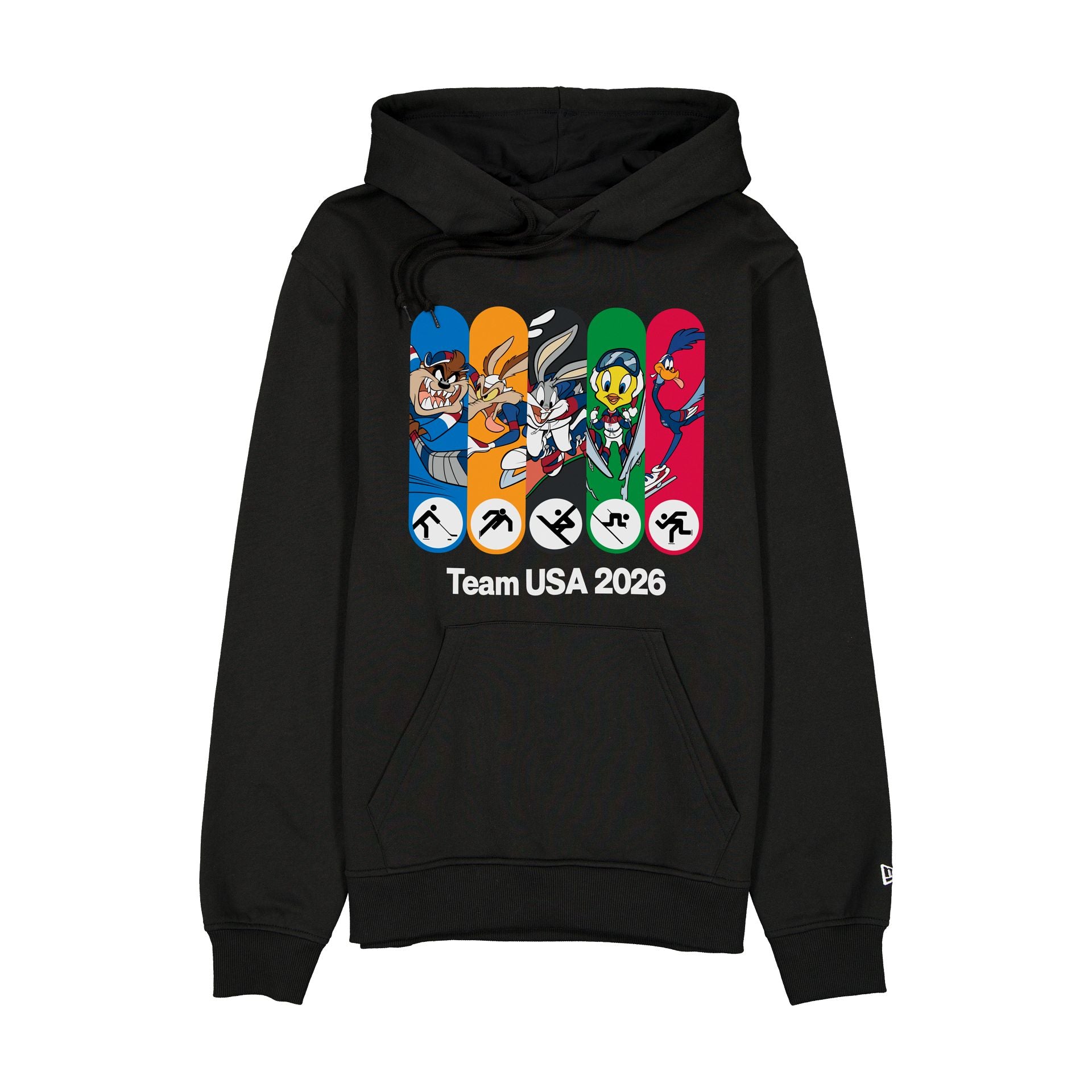 Team Usa Winter Olympics Looney Tunes Black Hoodie