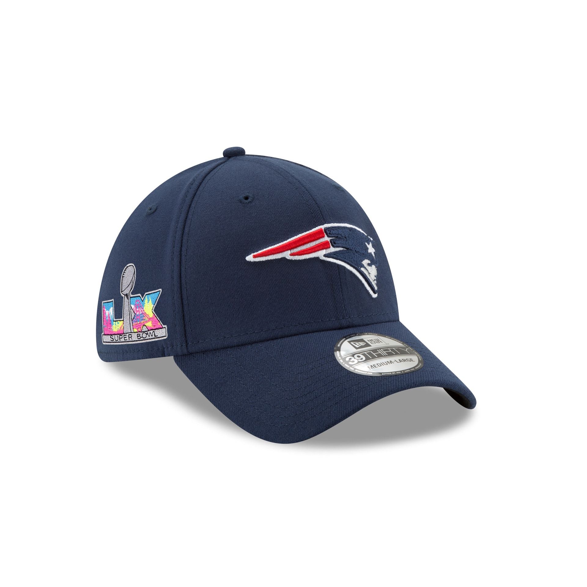 New England Patriots Super Bowl Lx Participation Sidepatch 39Thirty Stretch Fit