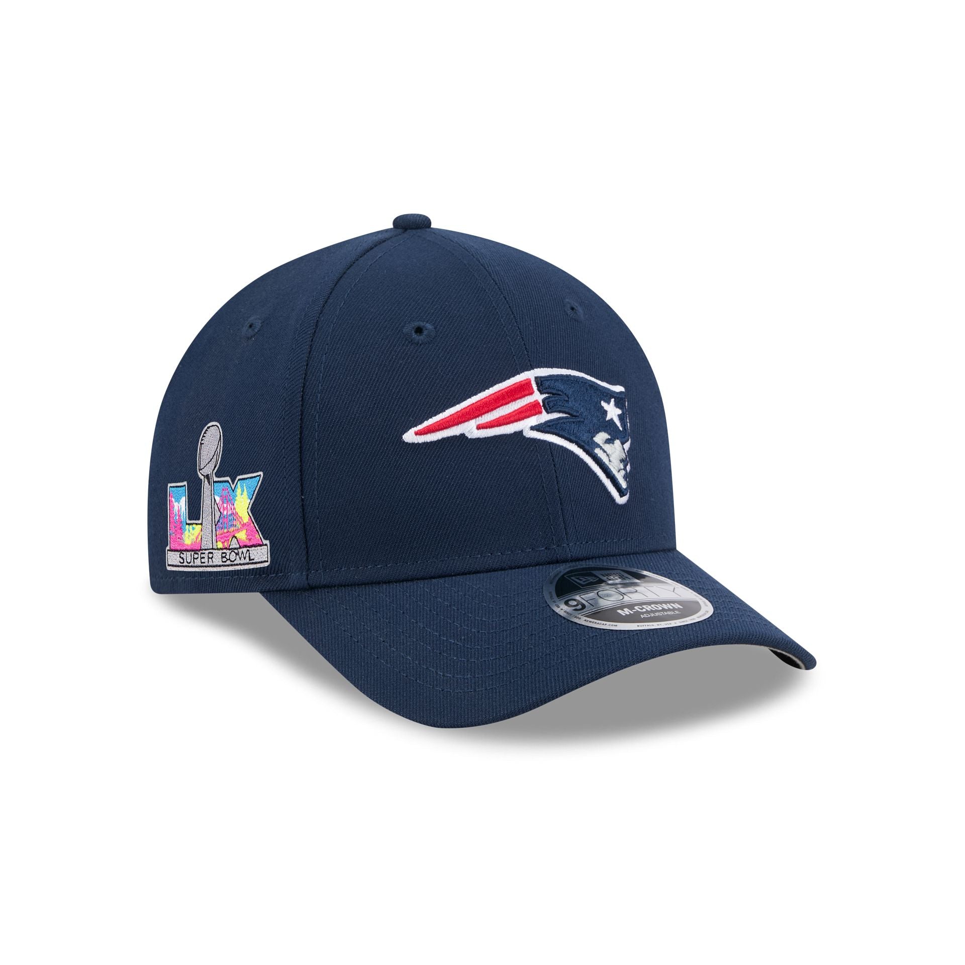 New England Patriots Super Bowl Lx Participation Sidepatch 9Forty M-Crown Snapback Hat