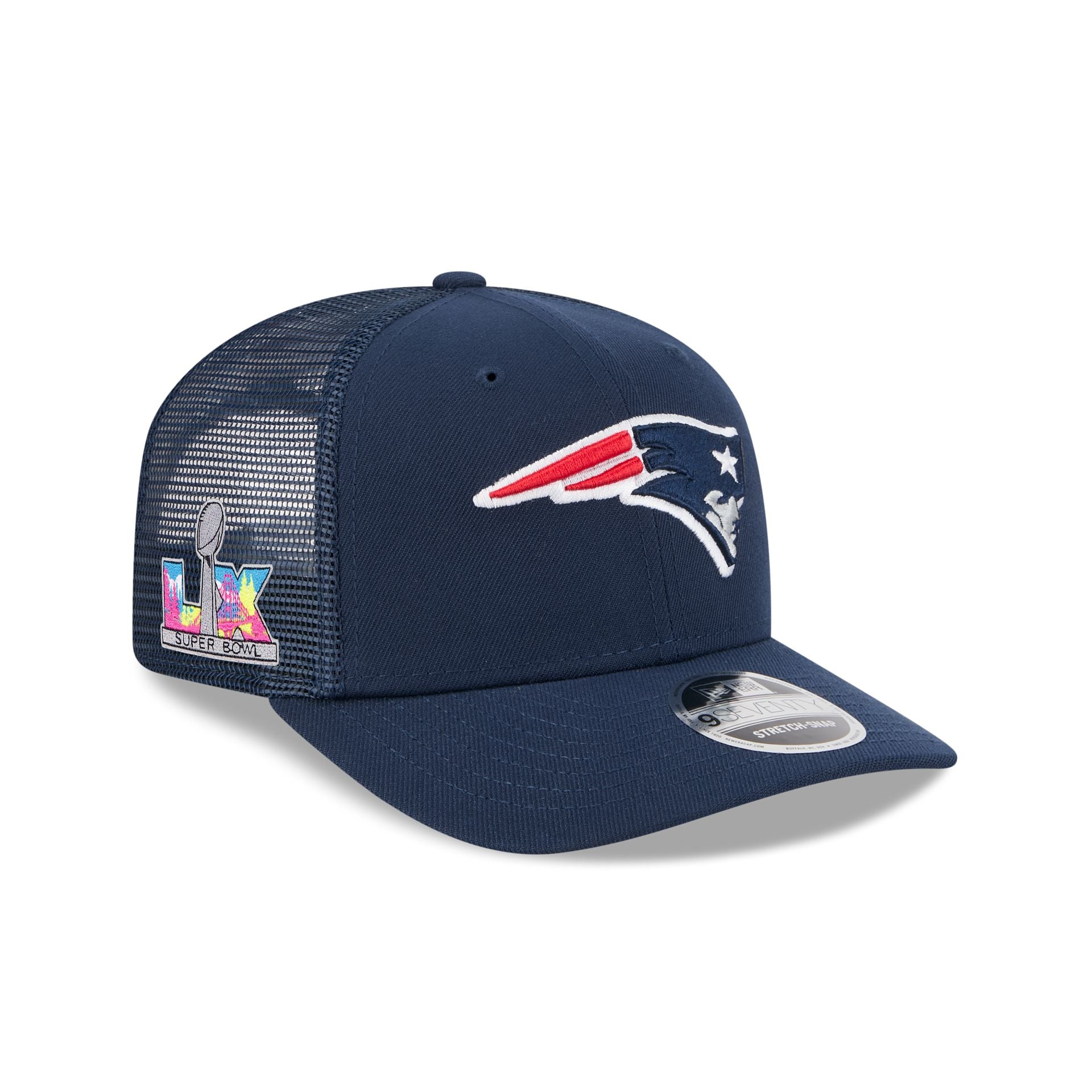 New England Patriots Super Bowl Lx Participation Sidepatch 9Seventy Trucker Hat
