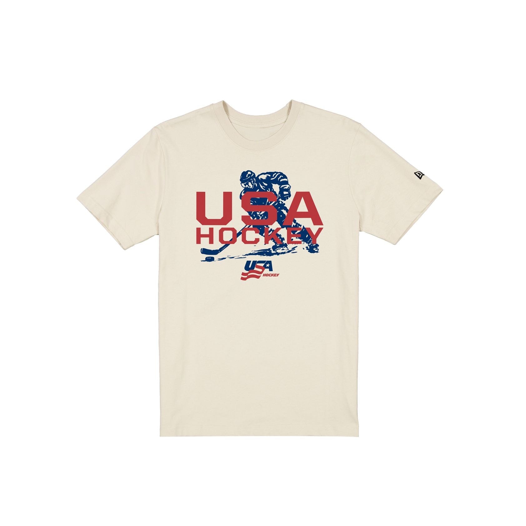 Usa Hockey Player Chrome White T-Shirt