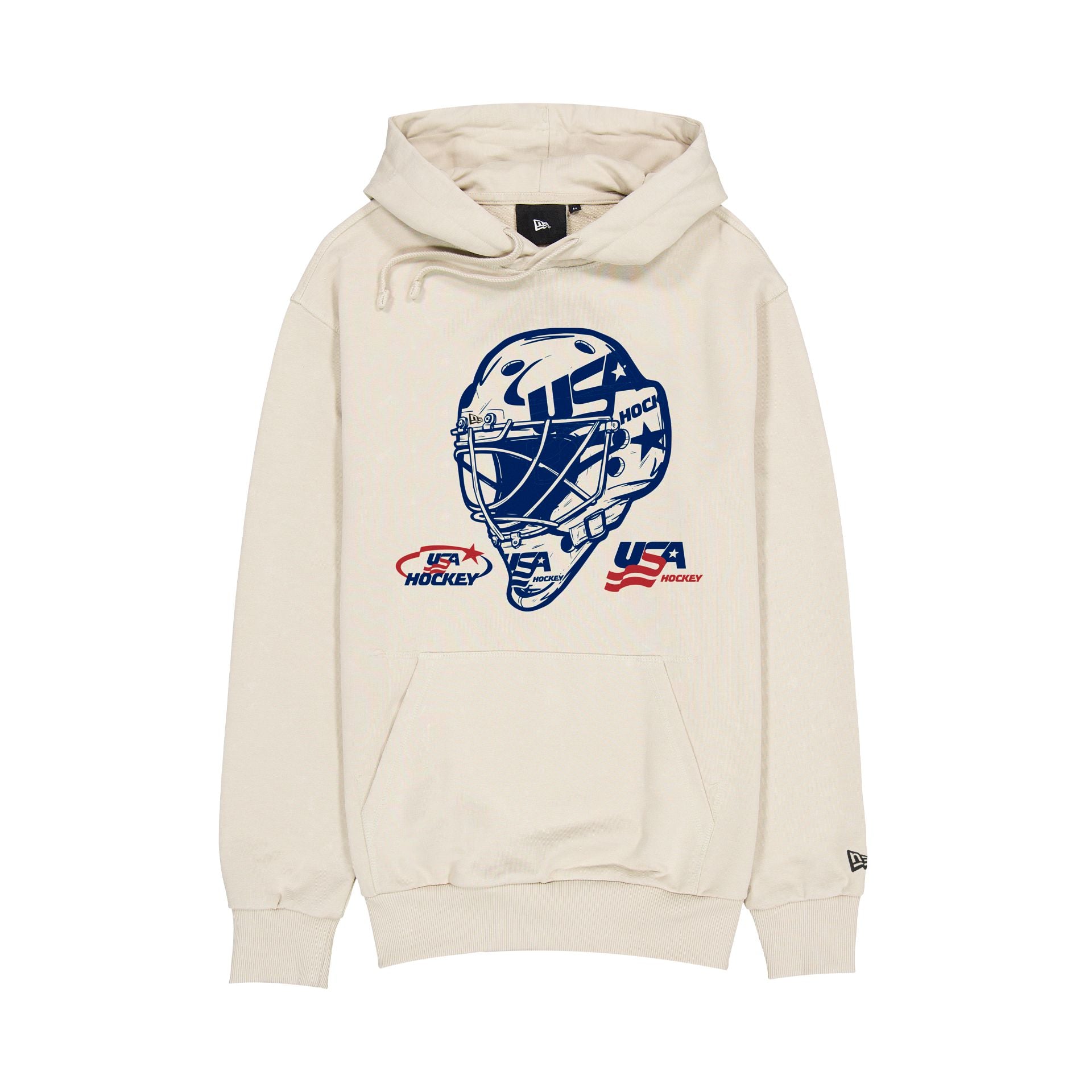 Usa Hockey Helmet Chrome White Hoodie