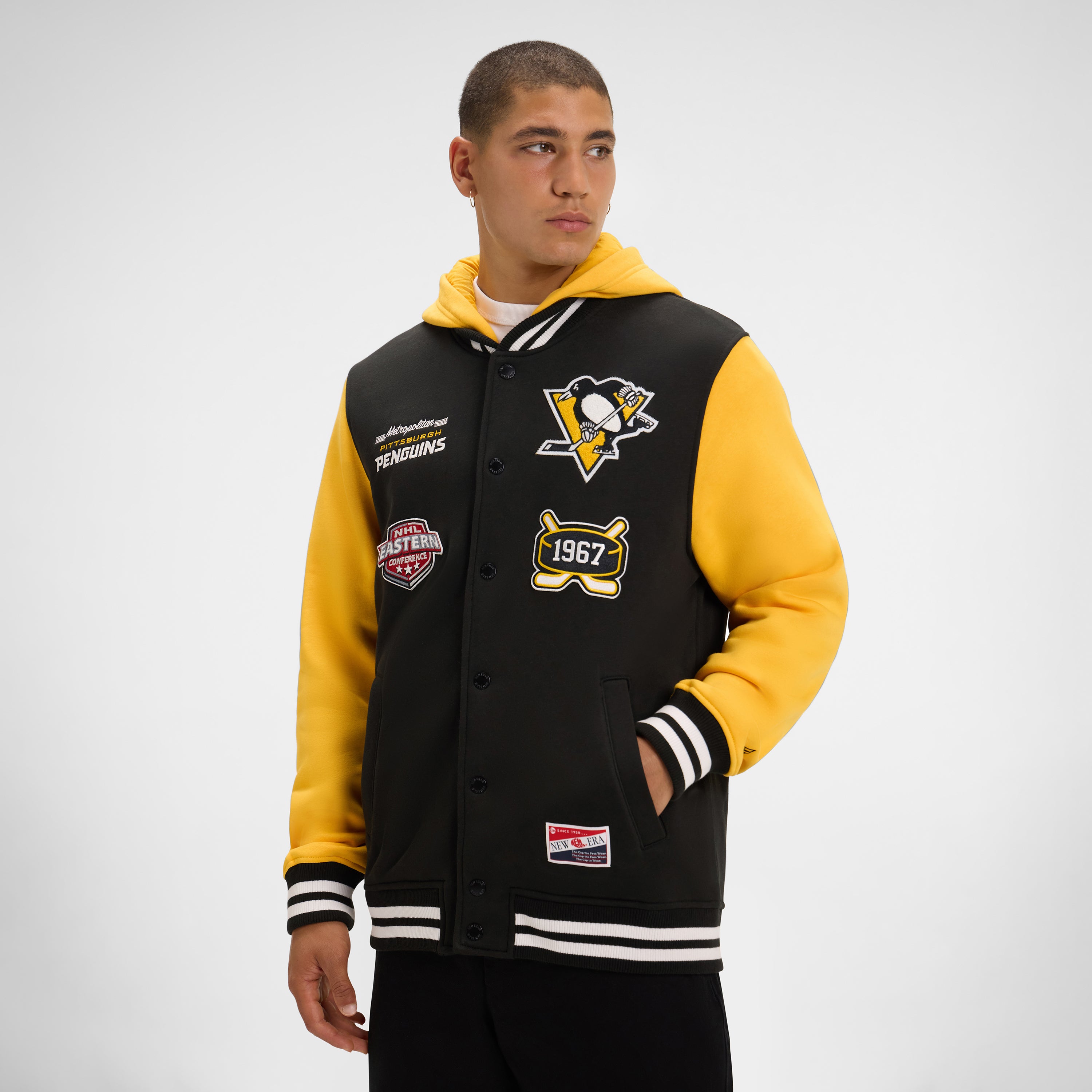 Alternative view of Chicago Blackhawks Throwback Black Jacket