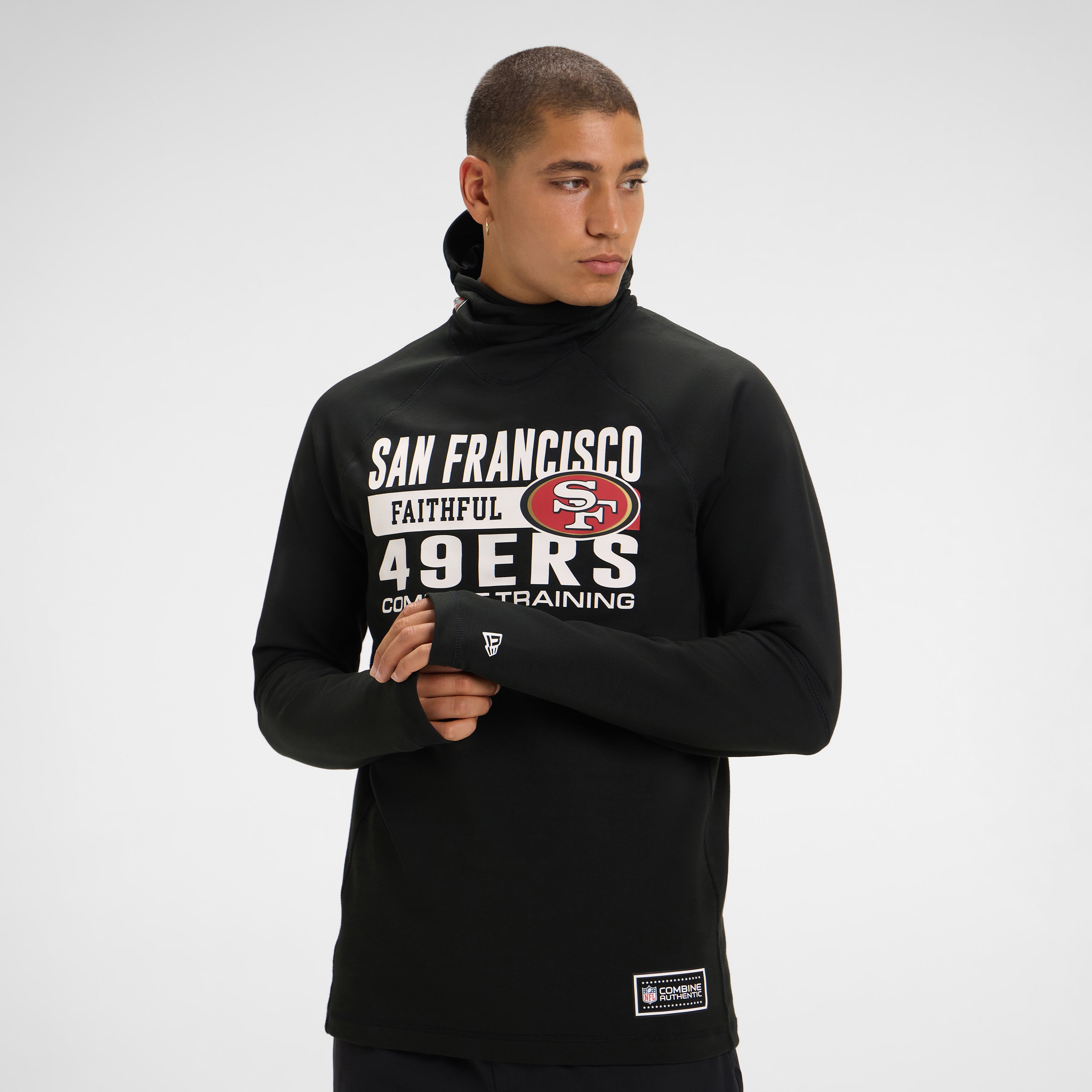Alternative view of Philadelphia Eagles 2025 Functional Fandom Black Balaclava Hoodie