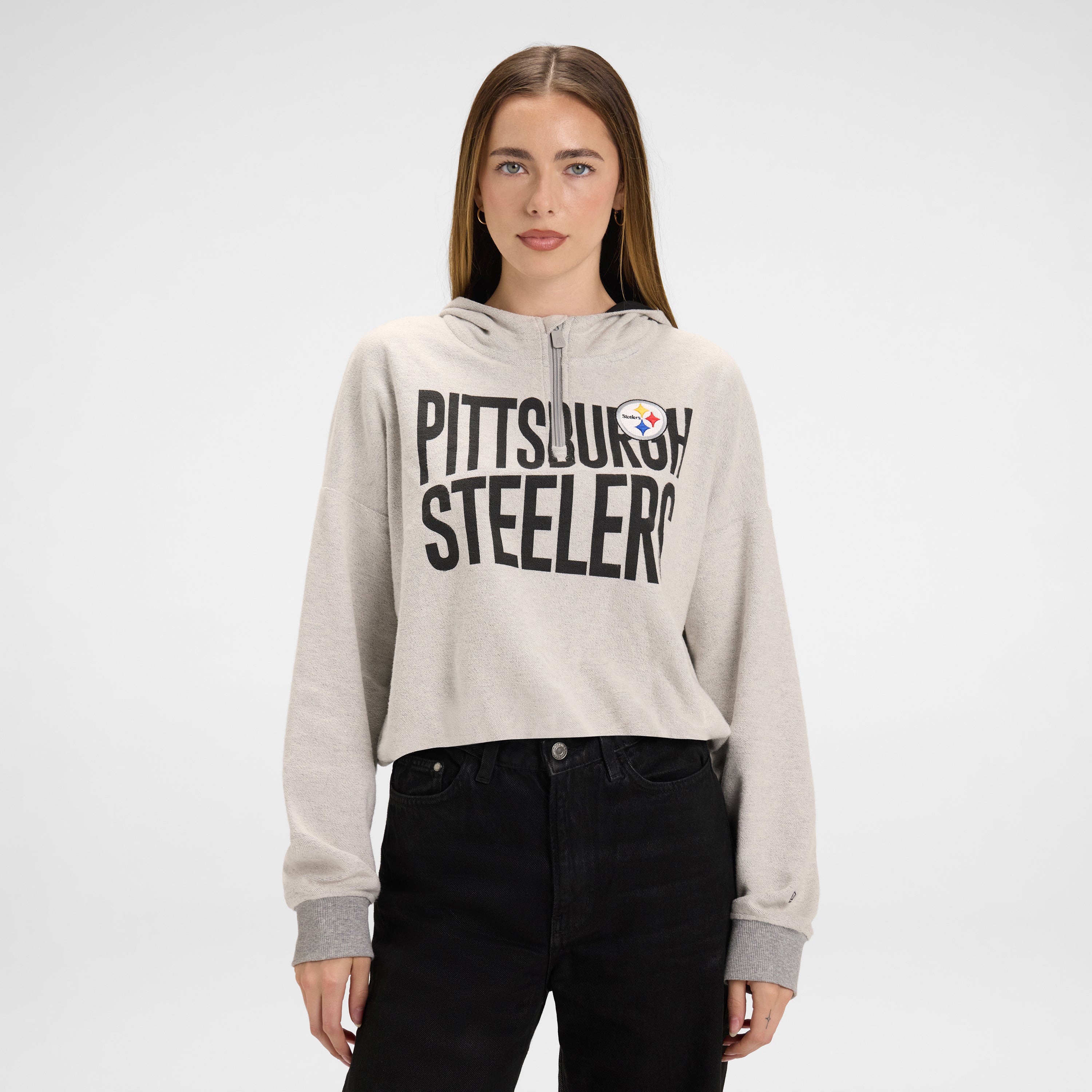 Alternative view of Buffalo Sabres Sport Night Heather Gray Women's Hoodie