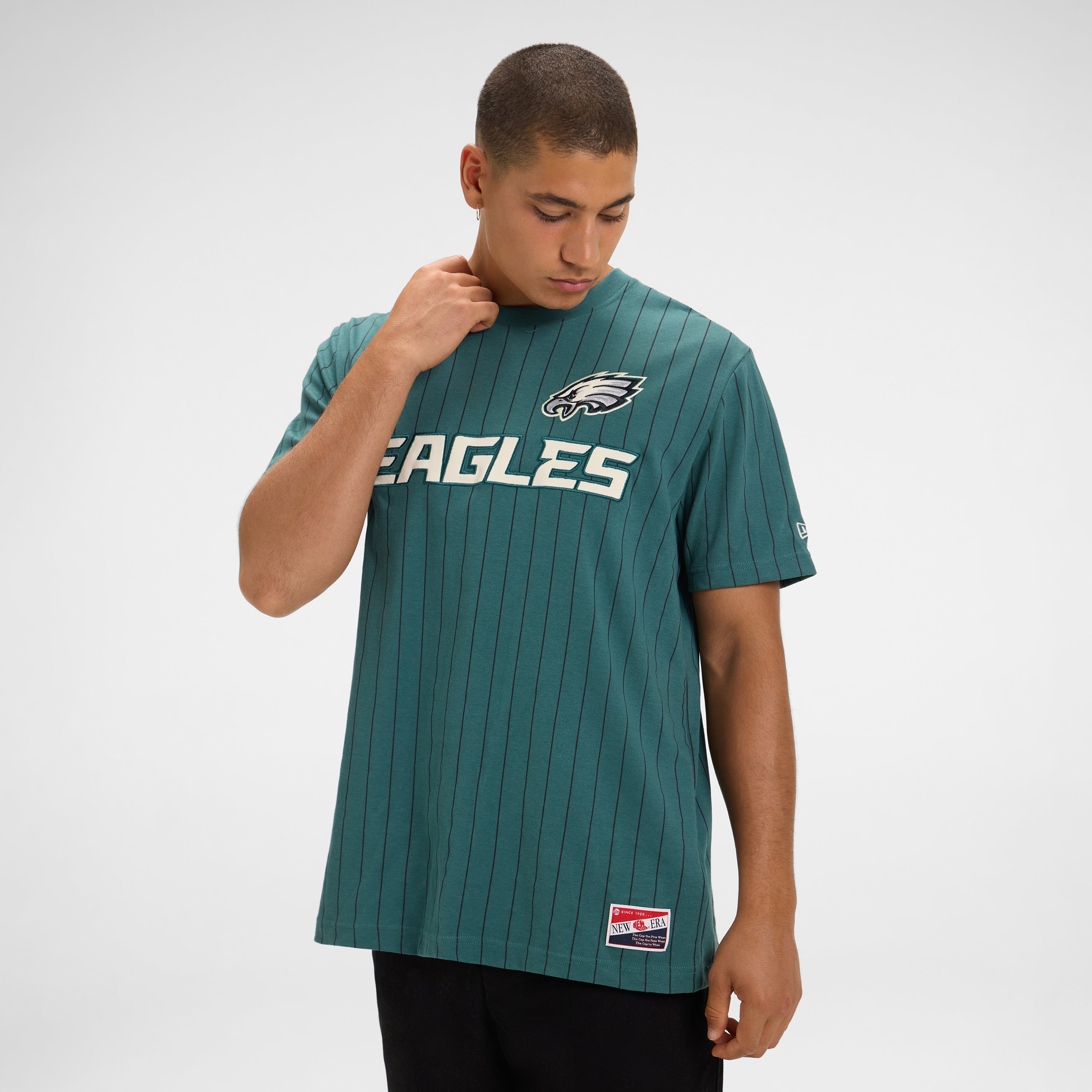 Alternative view of Anaheim Ducks Throwback Retro Pinstripe T-Shirt