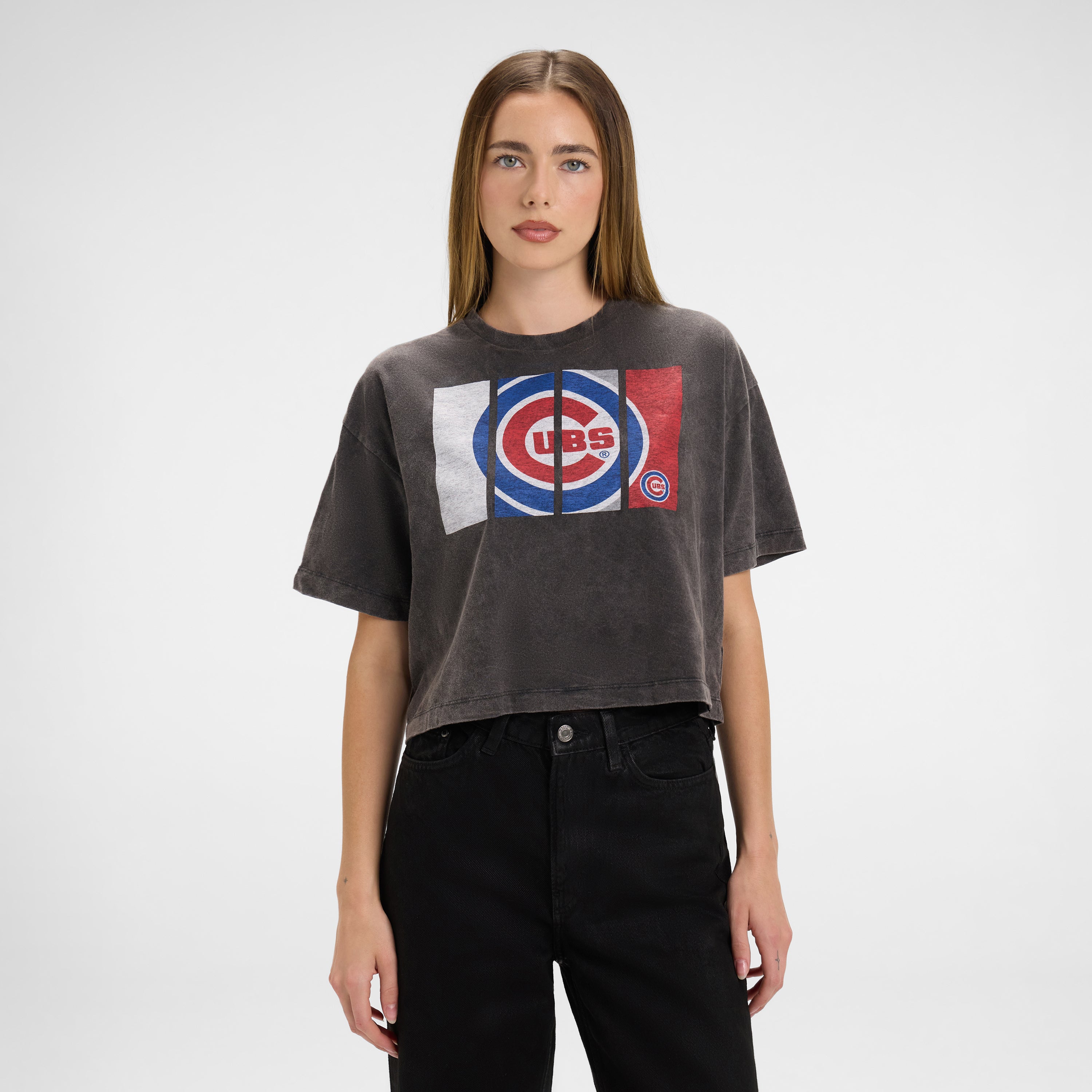 Alternative view of Dallas Mavericks Sport Night Black Cropped Women's T-Shirt