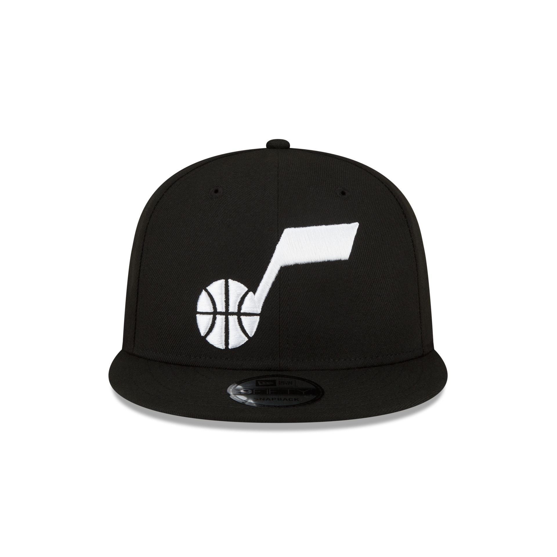 Alternative view of Utah Jazz Basic Black & White 9Fifty Snapback Hat