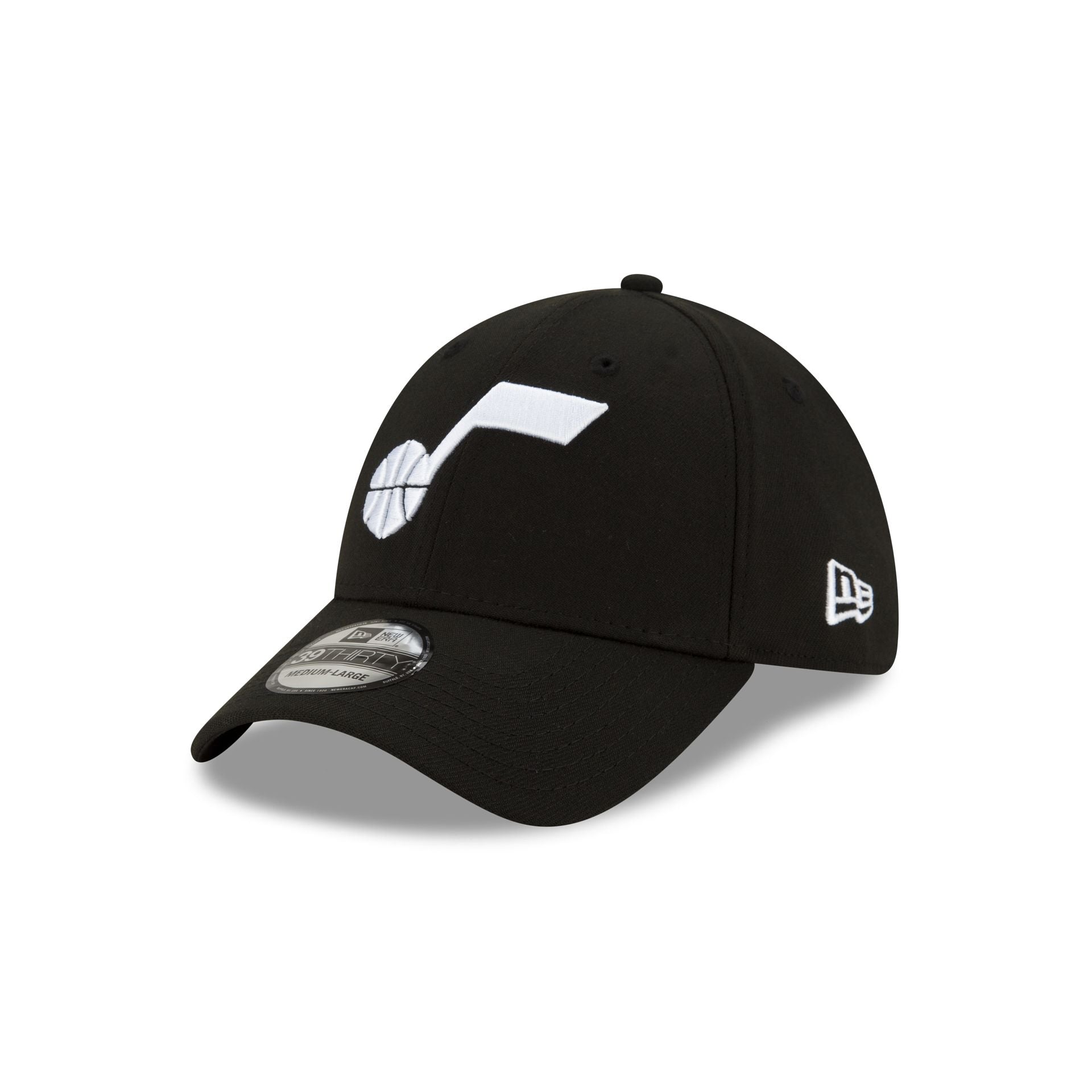 Utah Jazz Team Classic Black 39Thirty Stretch Fit Hat