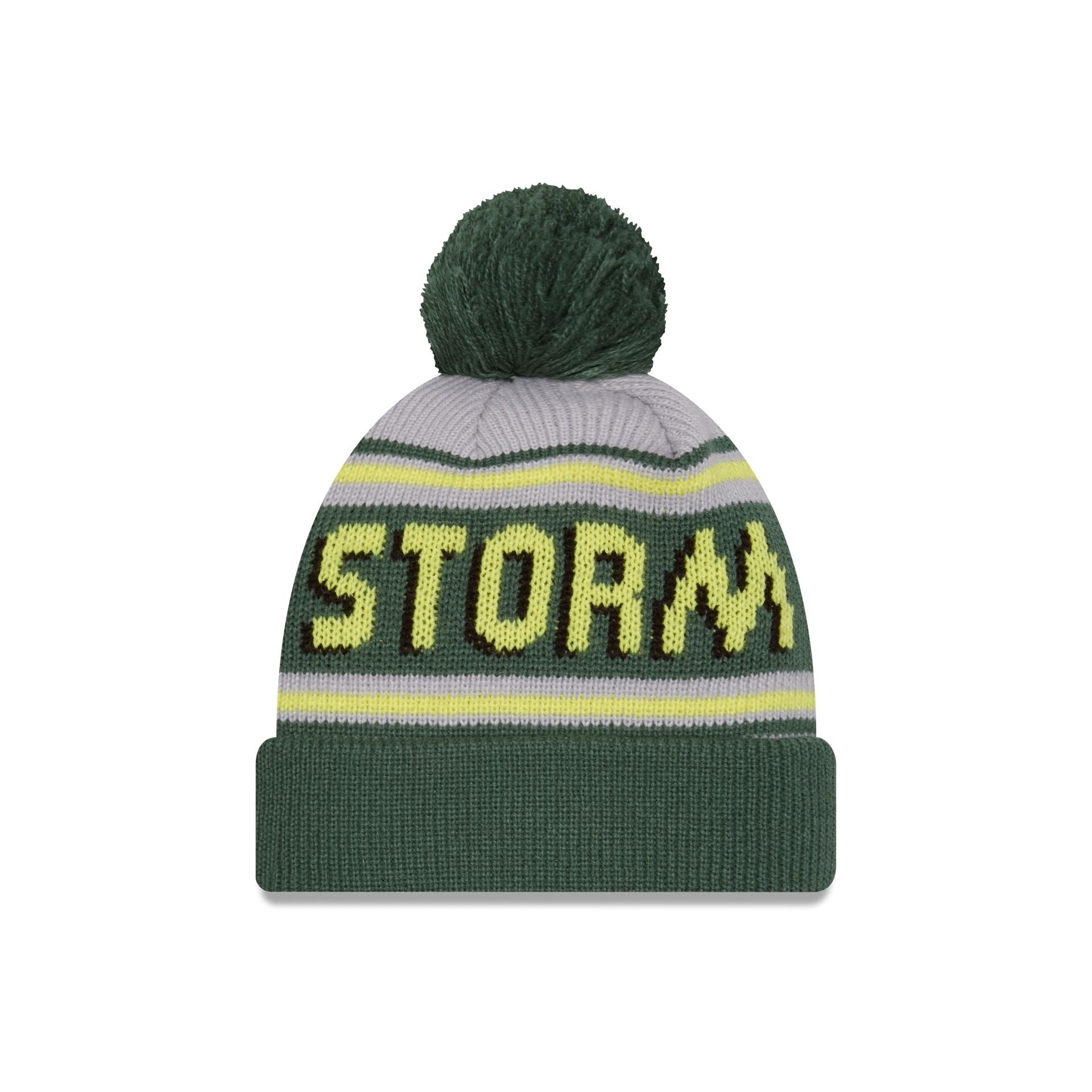 Alternative view of Seattle Storm 2024 Team Pom Knit Hat