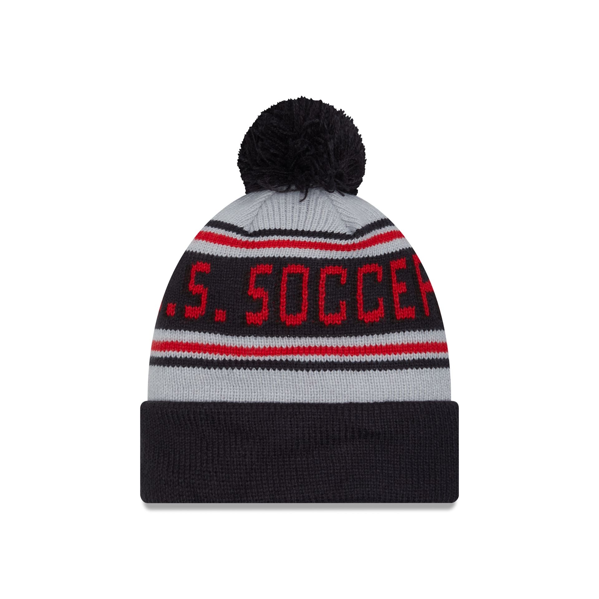 Alternative view of U.S. Soccer Men's National Team Navy Pom Knit Hat