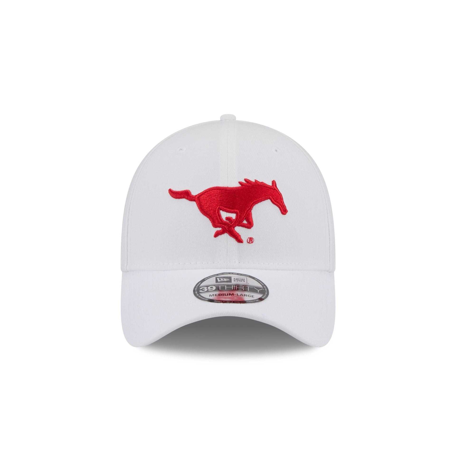Alternative view of Southern Methodist Mustangs Optic White 39Thirty Stretch Fit Hat