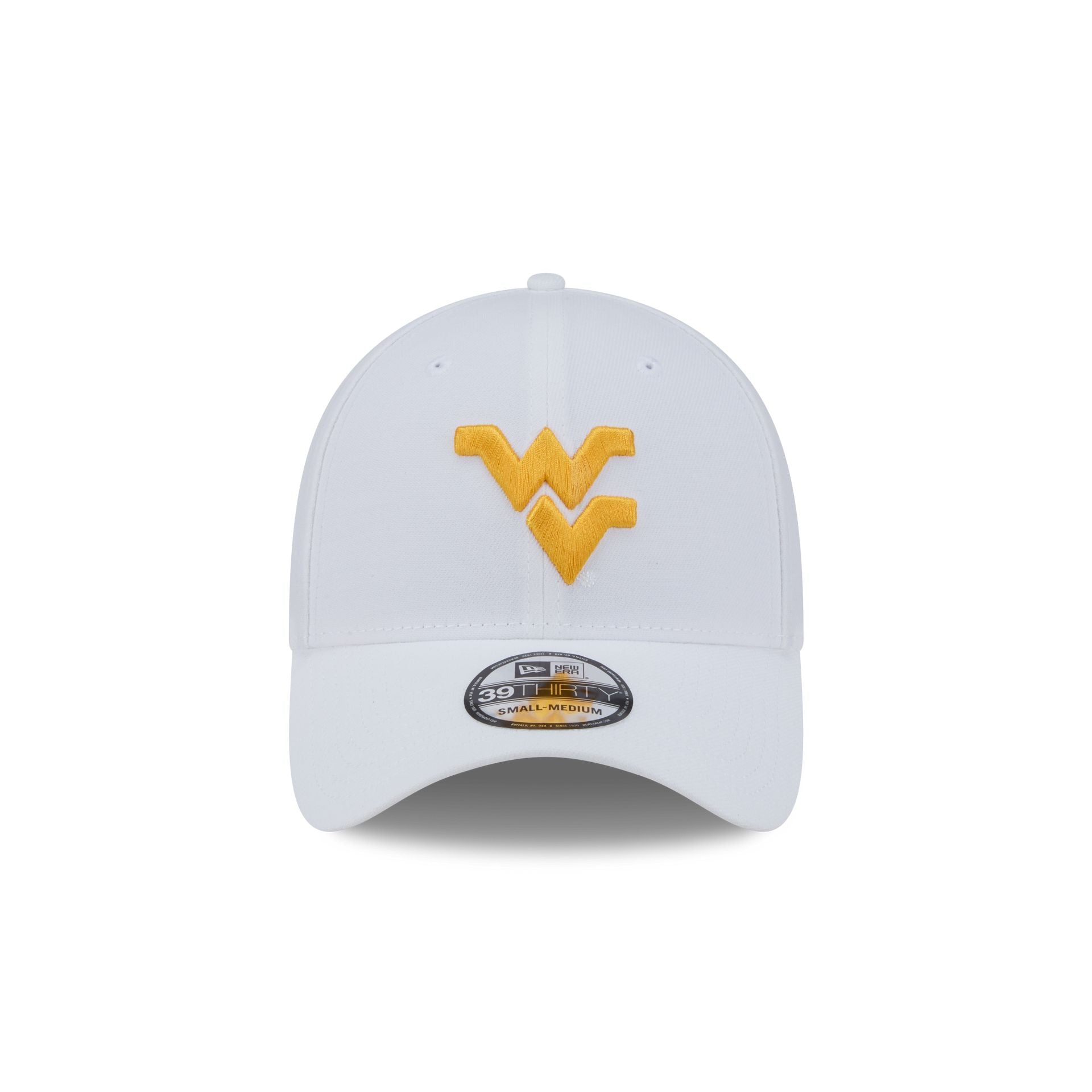 Alternative view of West Virginia Mountaineers Optic White 39Thirty Stretch Fit Hat