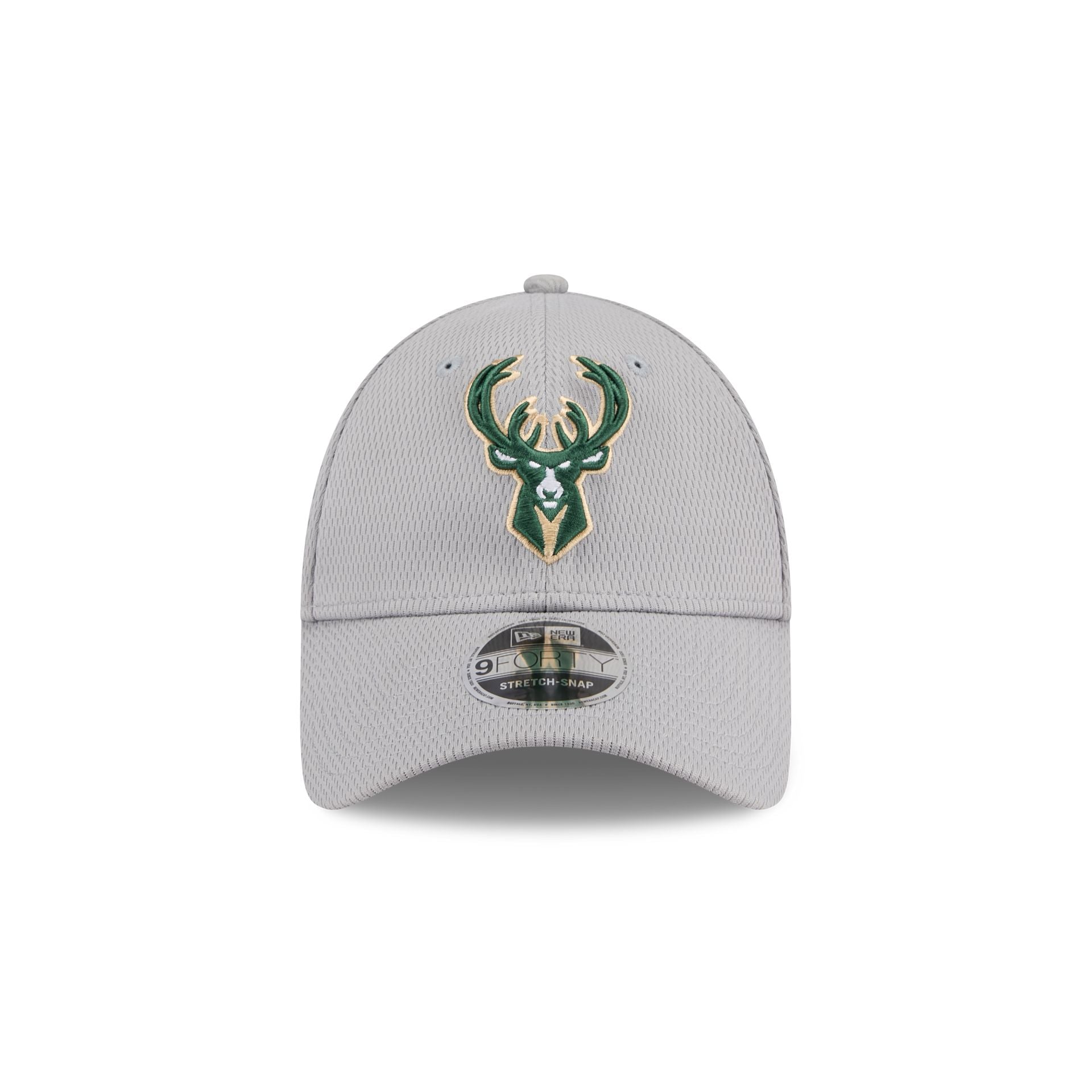 Alternative view of Milwaukee Bucks Gray 9Forty Stretch-Snap Hat