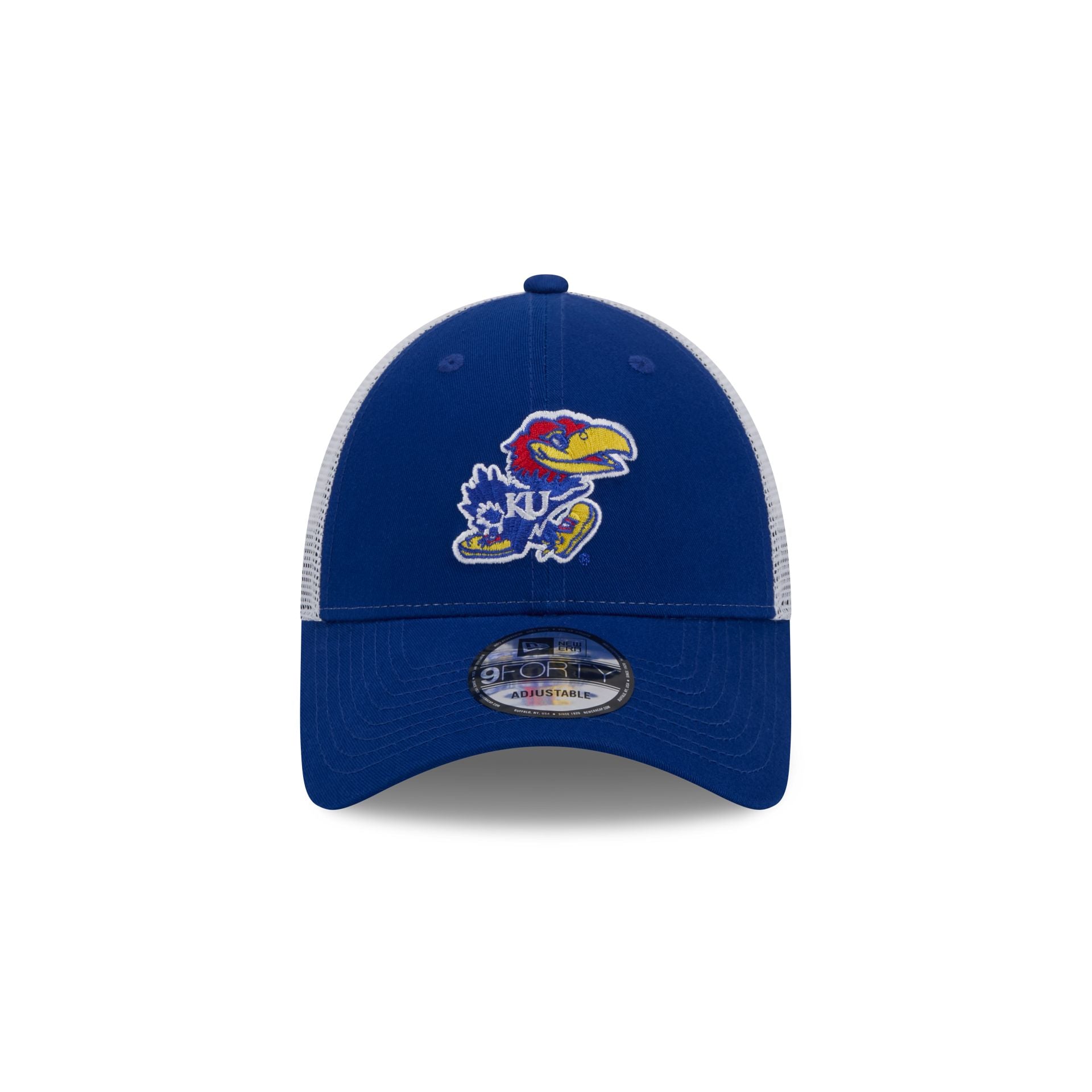 Alternative view of Kansas Jayhawks Blue 9Forty Trucker Hat