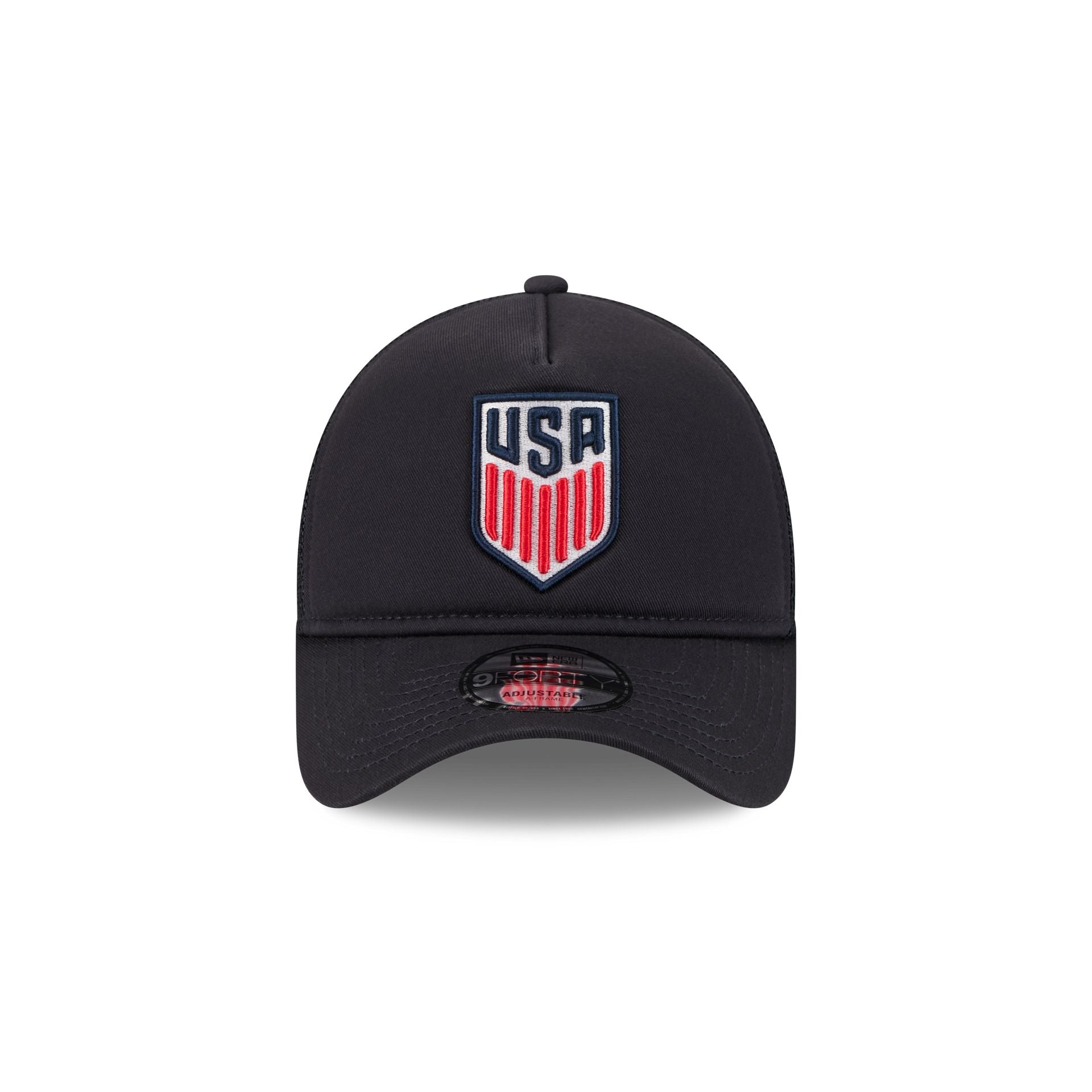 Alternative view of U.S. Soccer Men's National Team Navy 9Forty A-Frame Trucker Hat