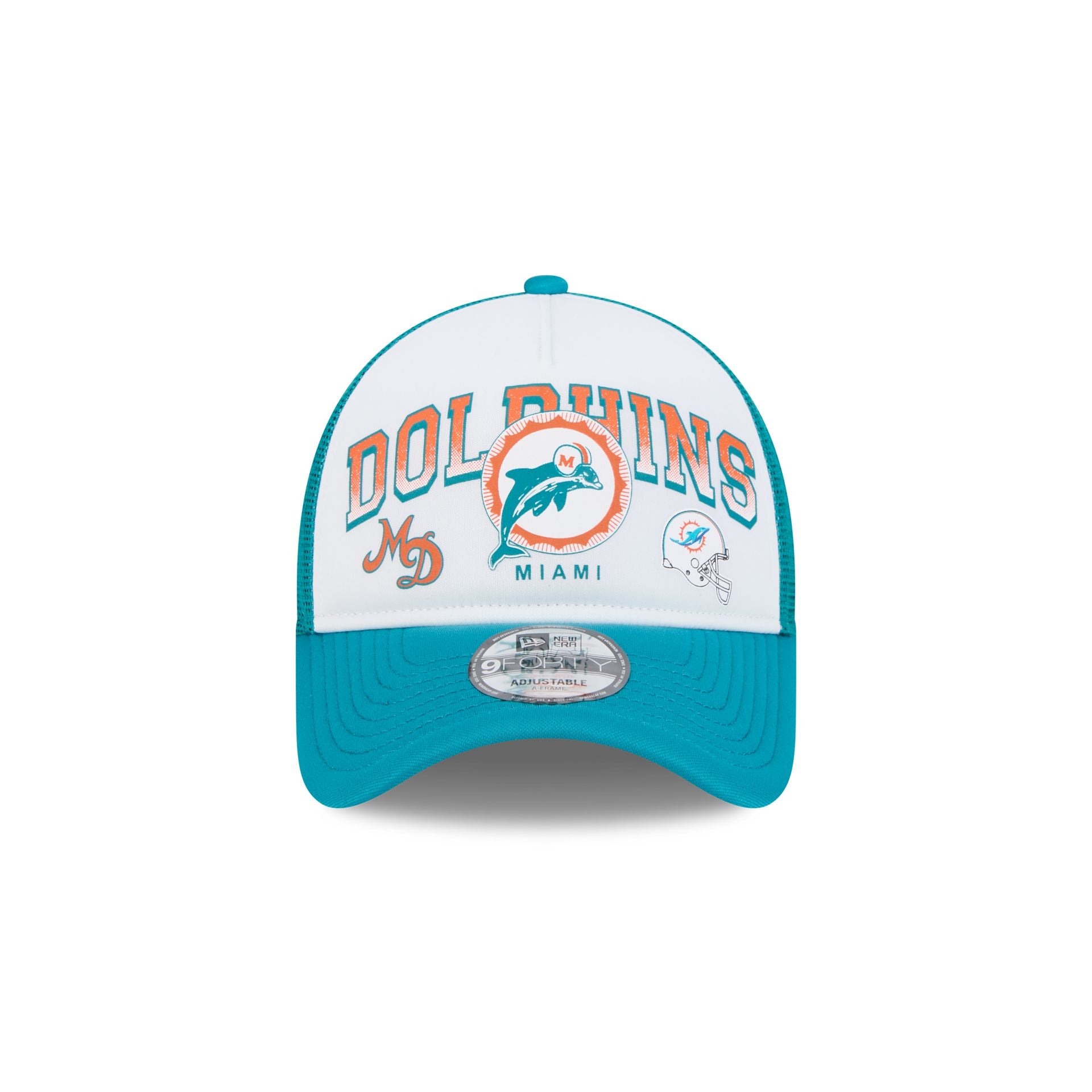 Alternative view of Miami Dolphins Sport Classics 9Forty A-Frame Trucker Hat
