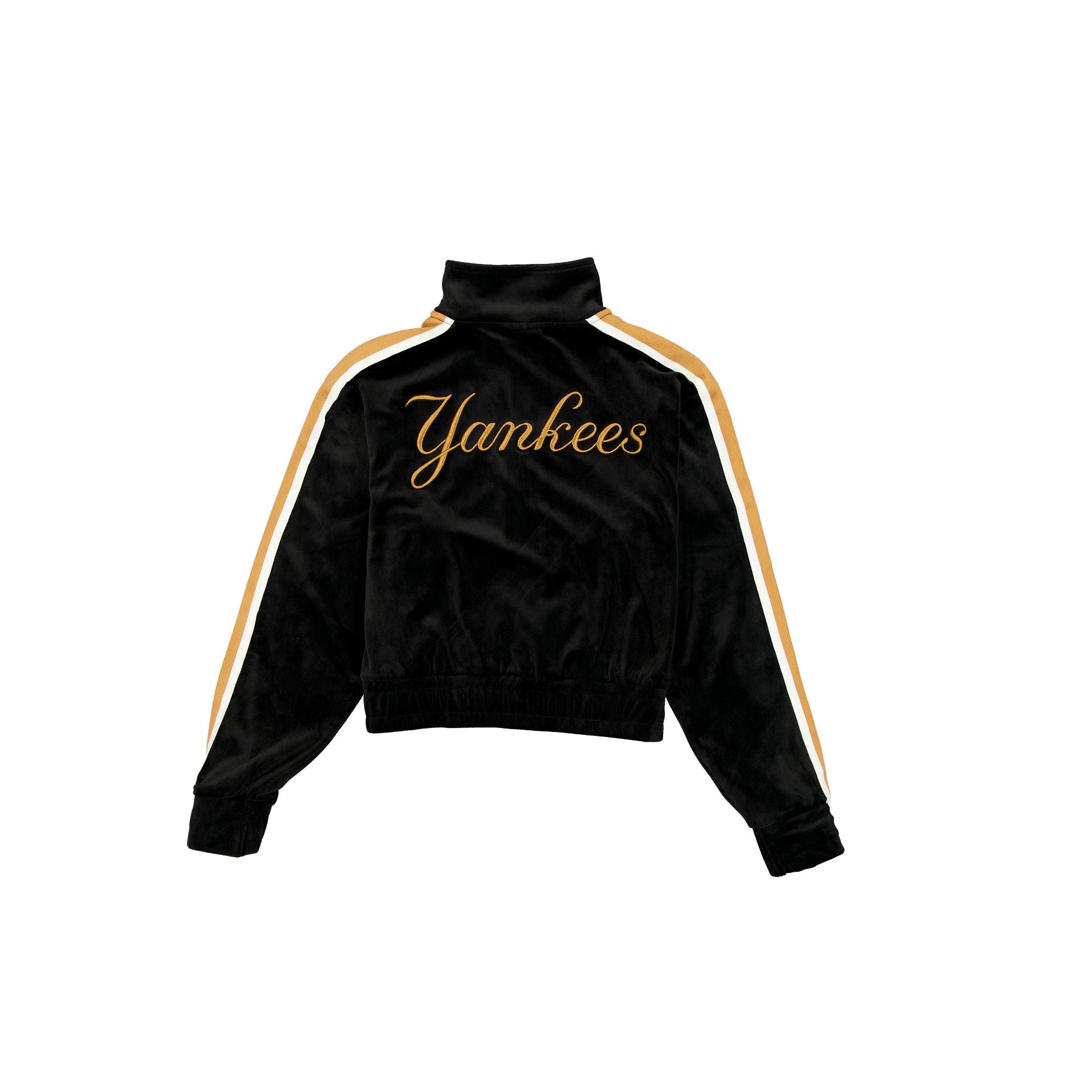 Alternative view of New York Yankees Women's Black Velour Track Jacket