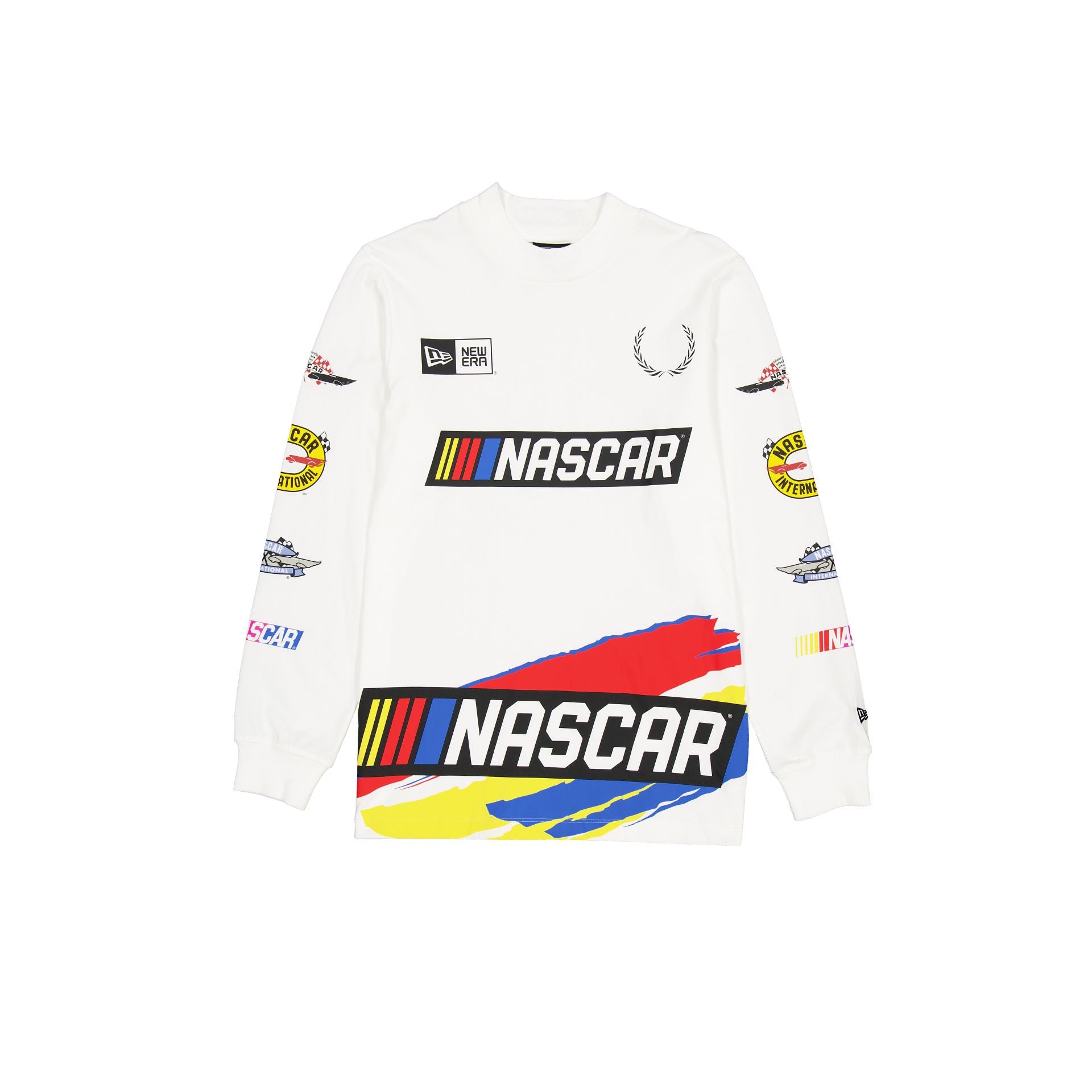 Nascar Modern Speed White Long Sleeve T-Shirt