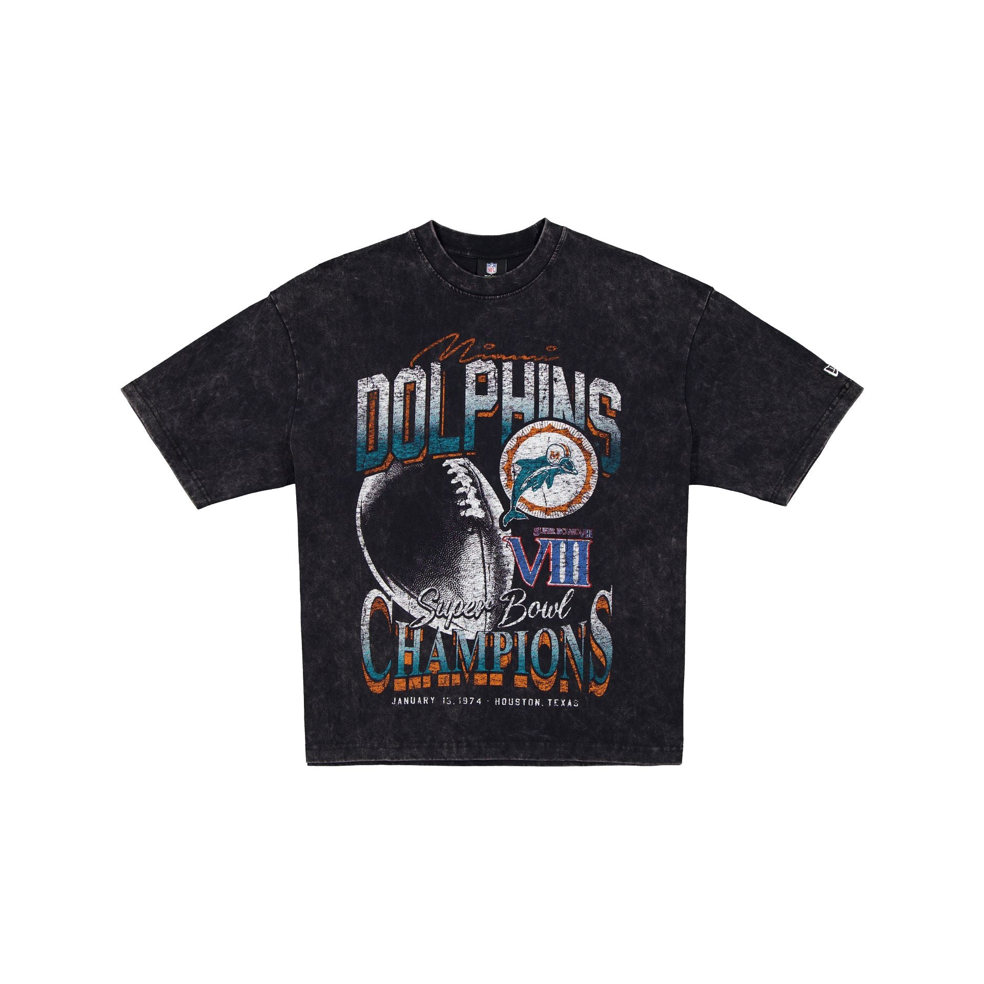 Miami Dolphins Super Bowl Viii Champions Sport Classics Black T-Shirt