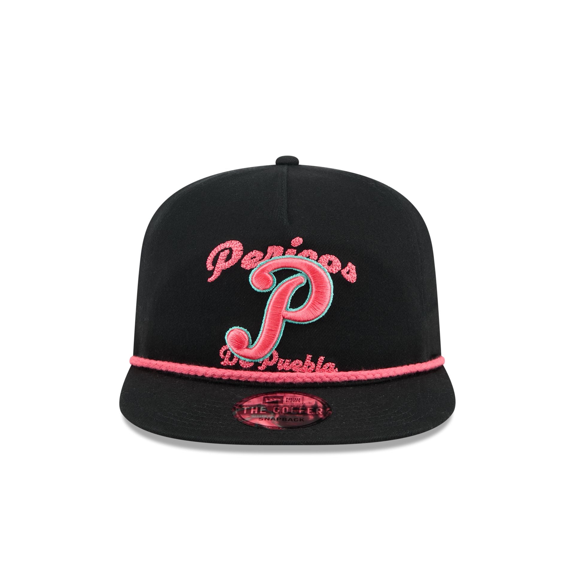 Alternative view of Pericos De Puebla Two-Tone Black Golfer Hat