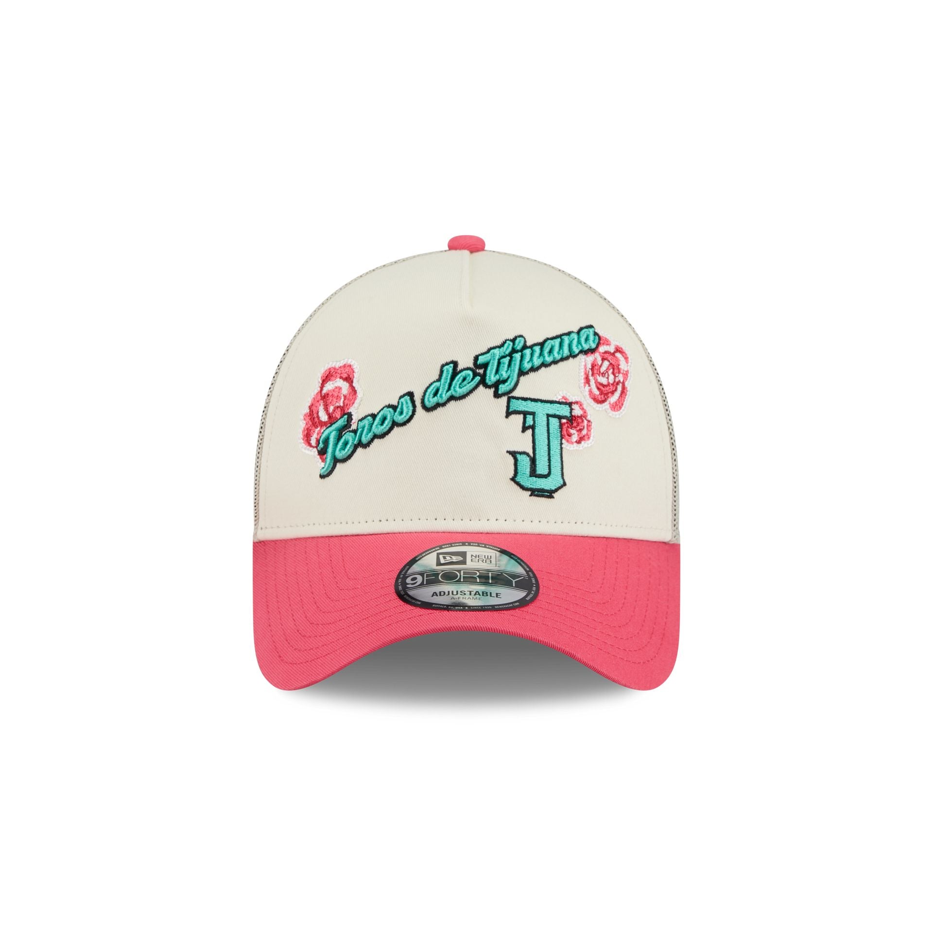 Alternative view of Toros De Tijuana Two-Tone Pink Rose 9Forty A-Frame Snapback Hat