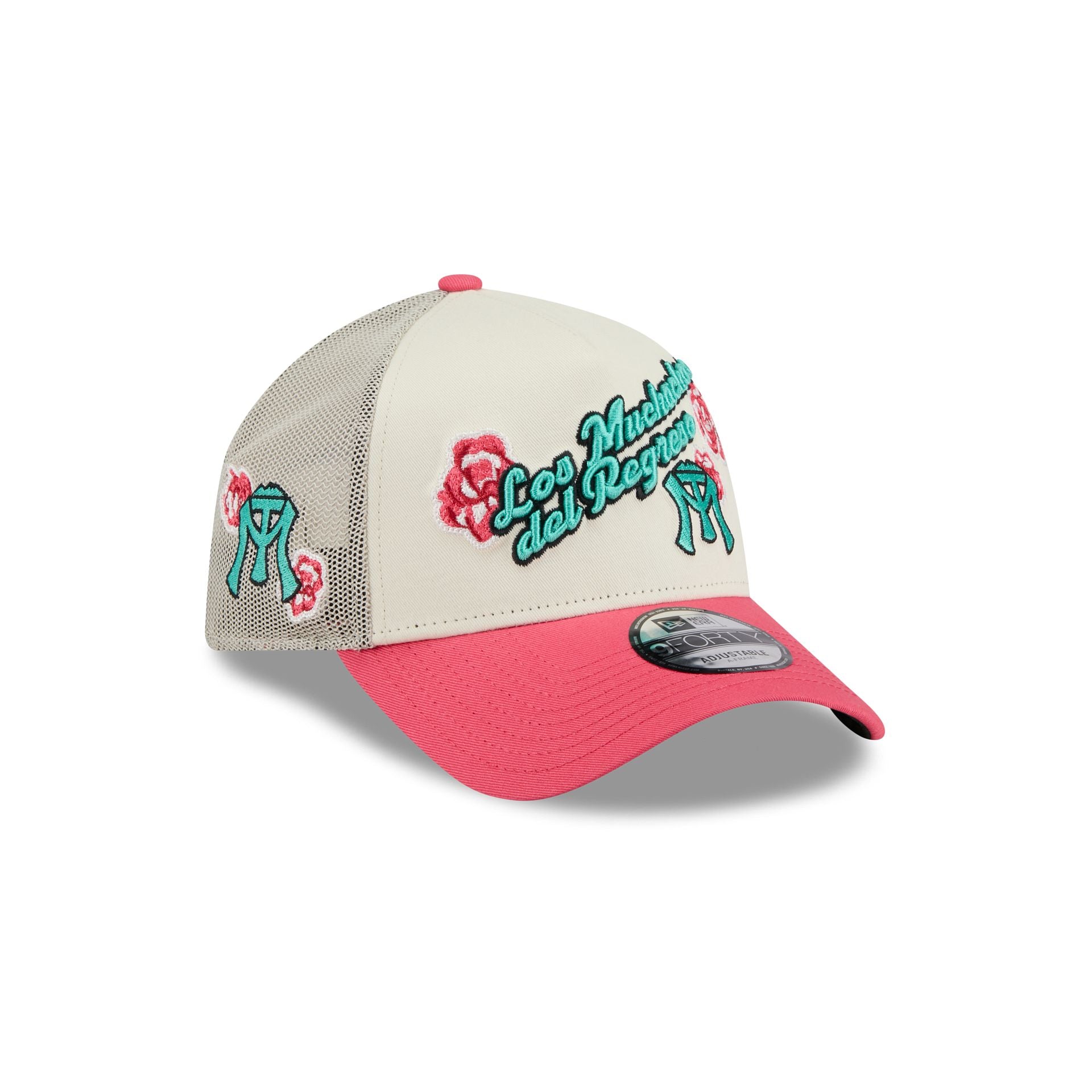 Sultanes De Monterrey Two-Tone Pink Rose 9Forty A-Frame Snapback Hat - Image 3