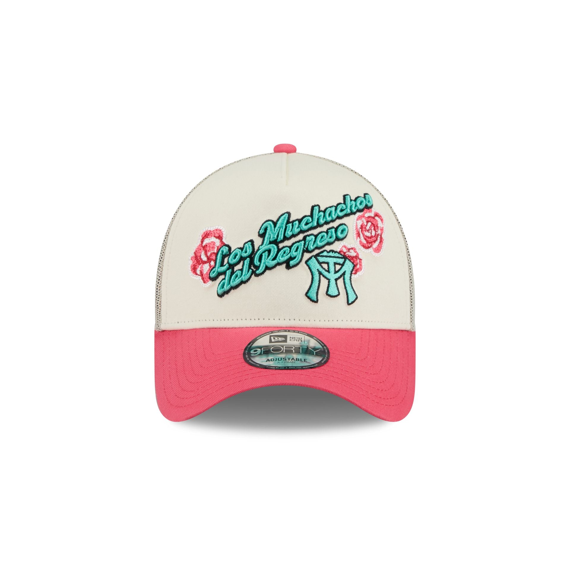 Alternative view of Sultanes De Monterrey Two-Tone Pink Rose 9Forty A-Frame Snapback Hat