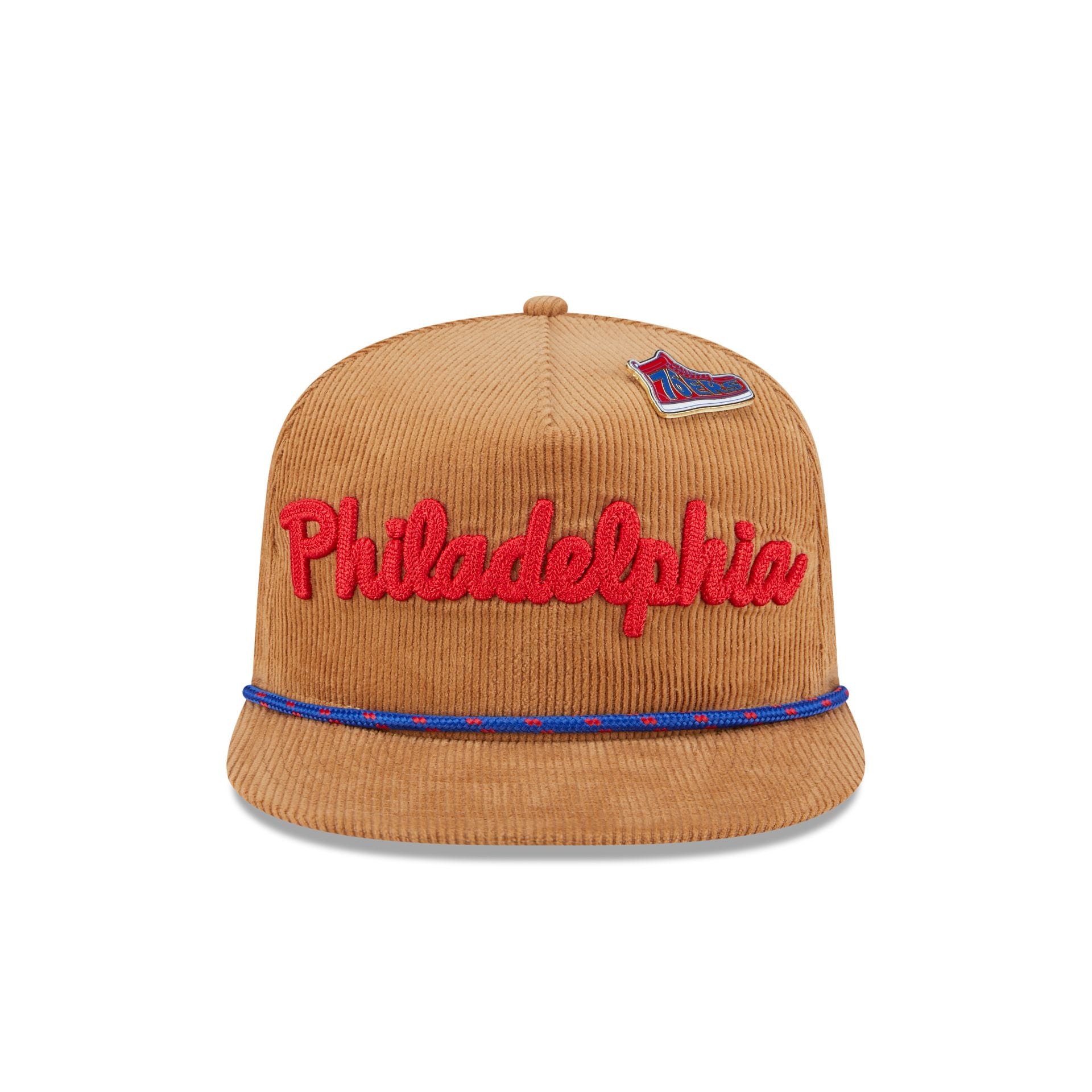 Alternative view of Philadelphia 76Ers 2025 All-Star Game Fan Pack Corduroy Golfer Hat
