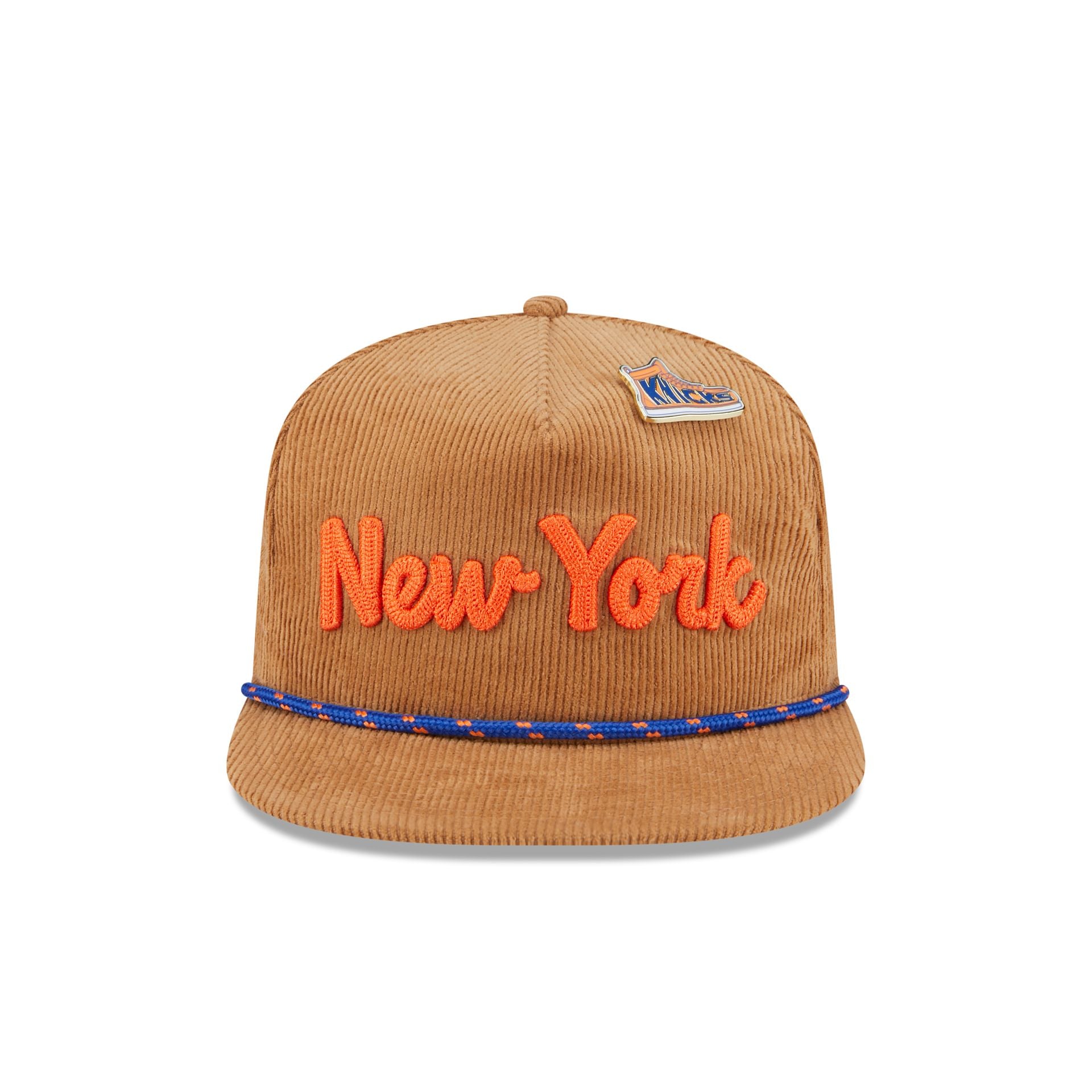 Alternative view of New York Knicks 2025 All-Star Game Fan Pack Corduroy Golfer Hat