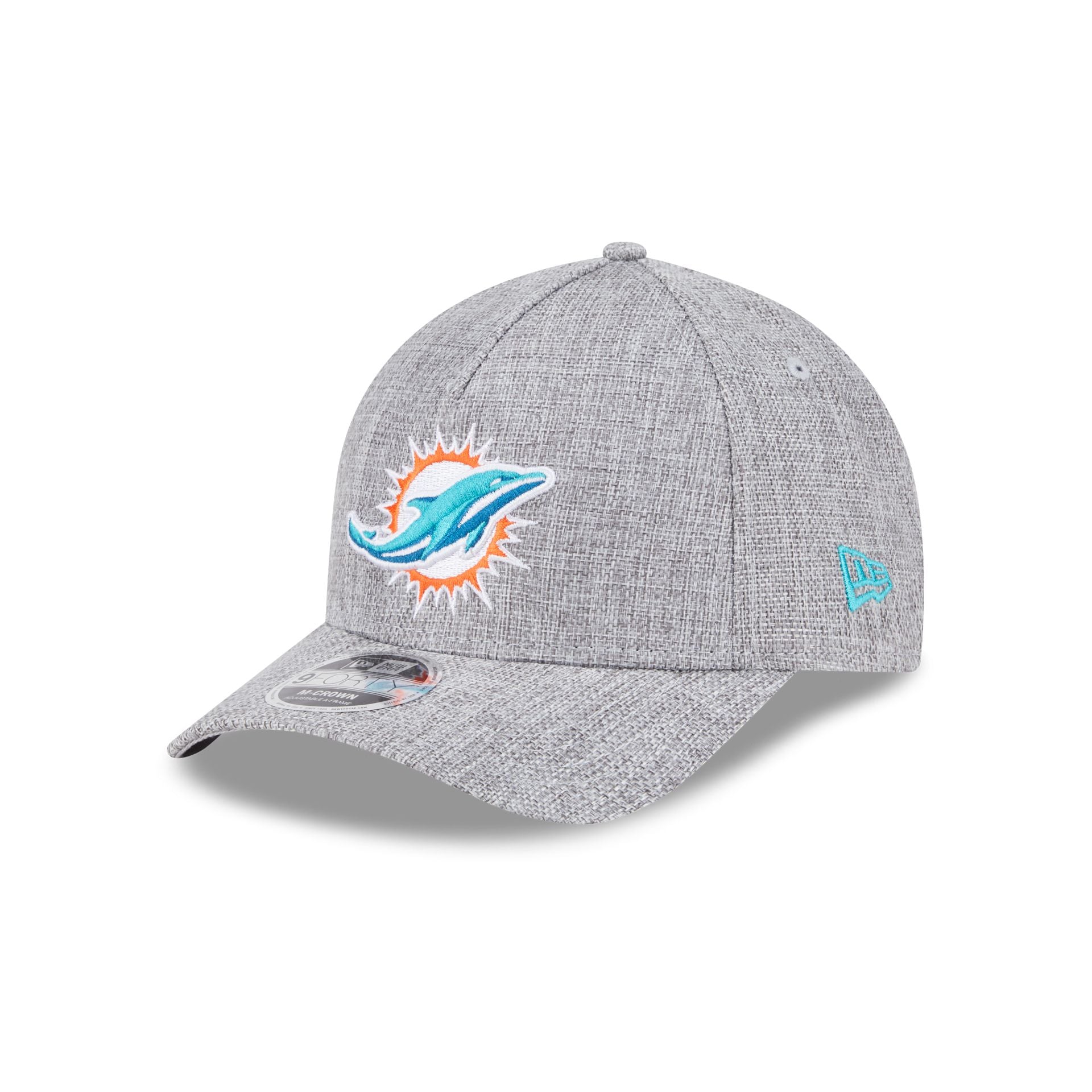 Miami Dolphins Cotton Weave Gray 9Forty M-Crown A-Frame Snapback Hat