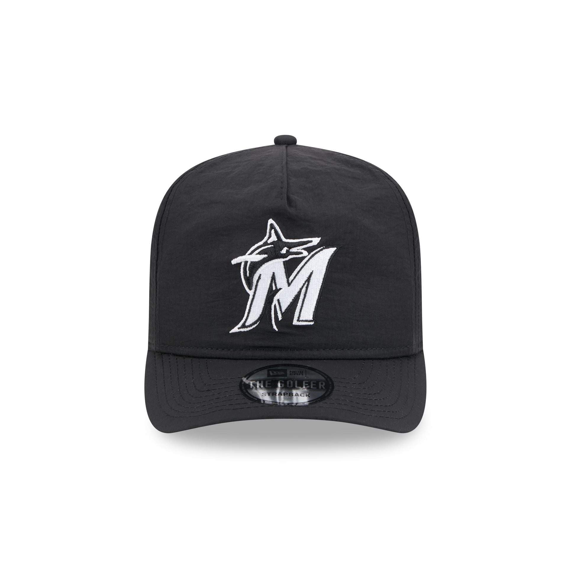 Alternative view of Miami Marlins Everyday Nylon Black Golfer Hat