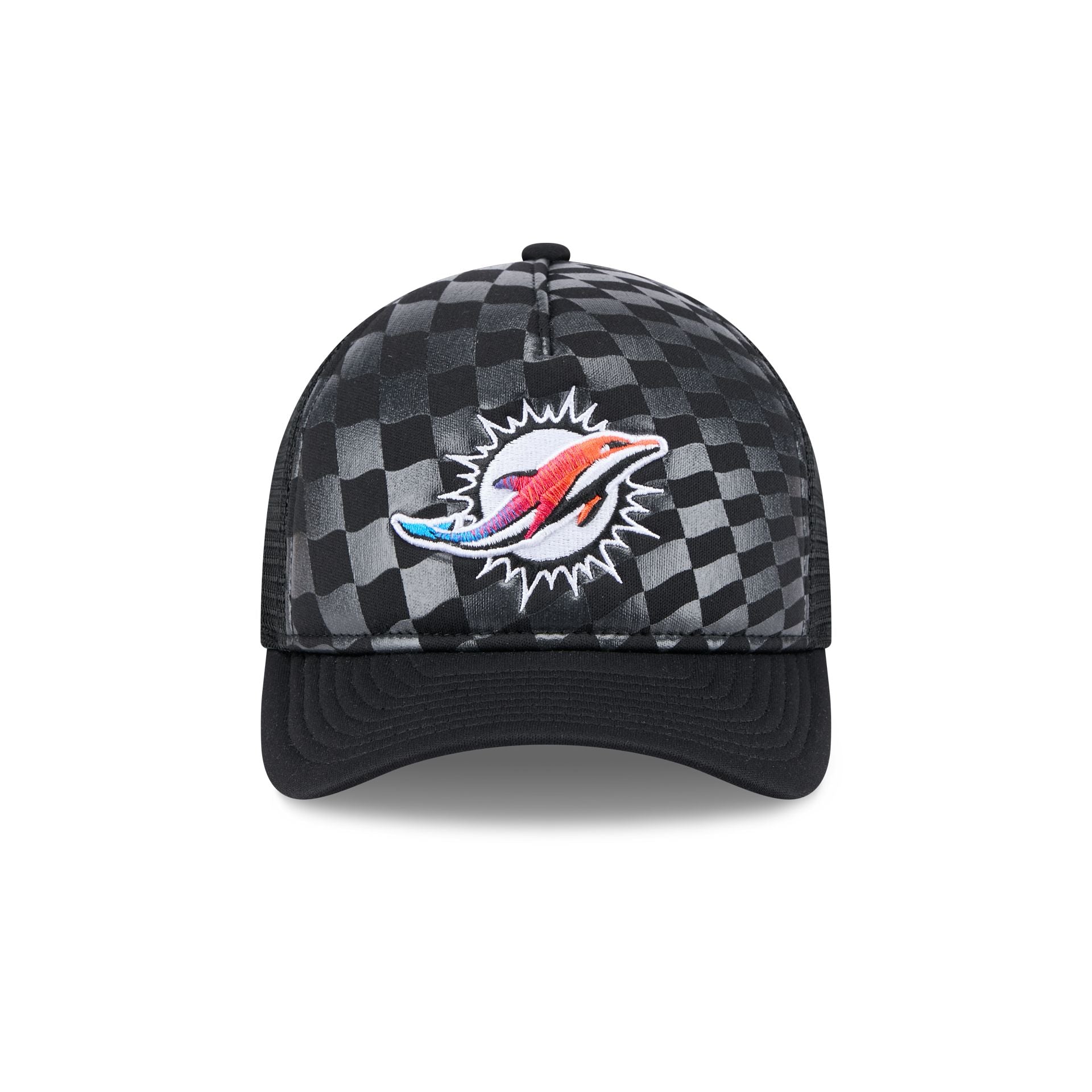 Alternative view of Miami Dolphins Gradient Raceway 9Forty M-Crown A-Frame Trucker Hat