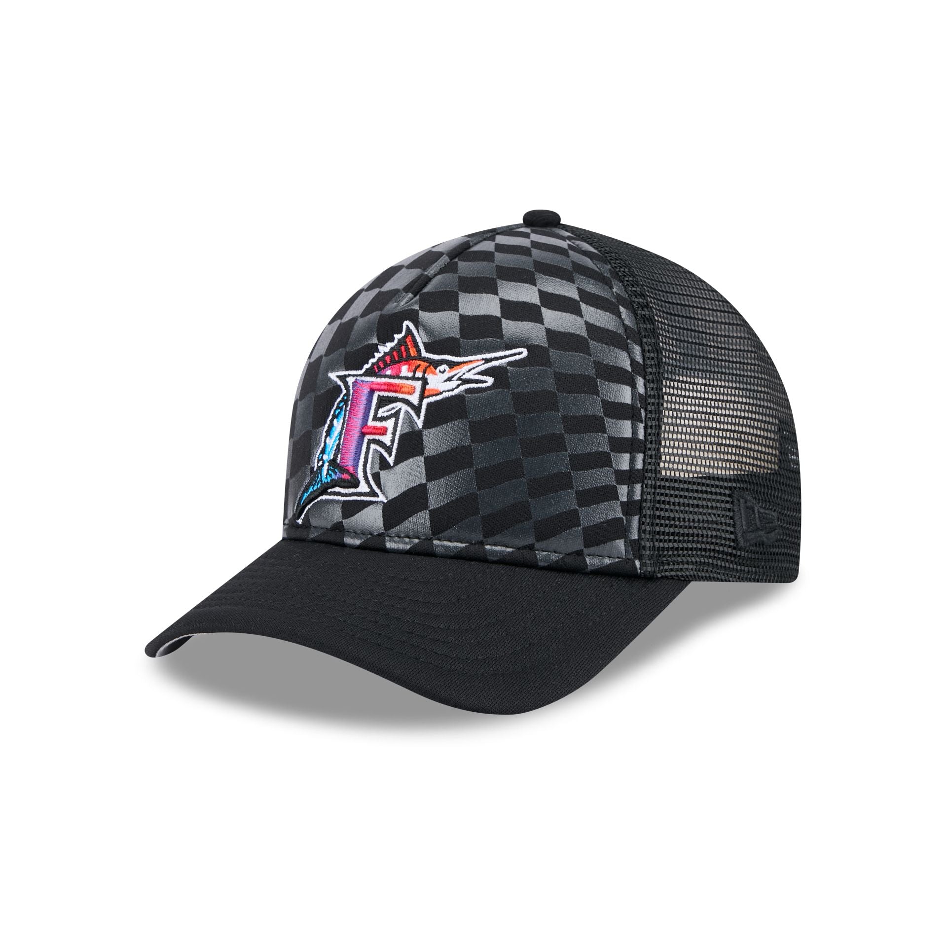 Miami Marlins Gradient Raceway 9Forty M-Crown A-Frame Trucker Hat