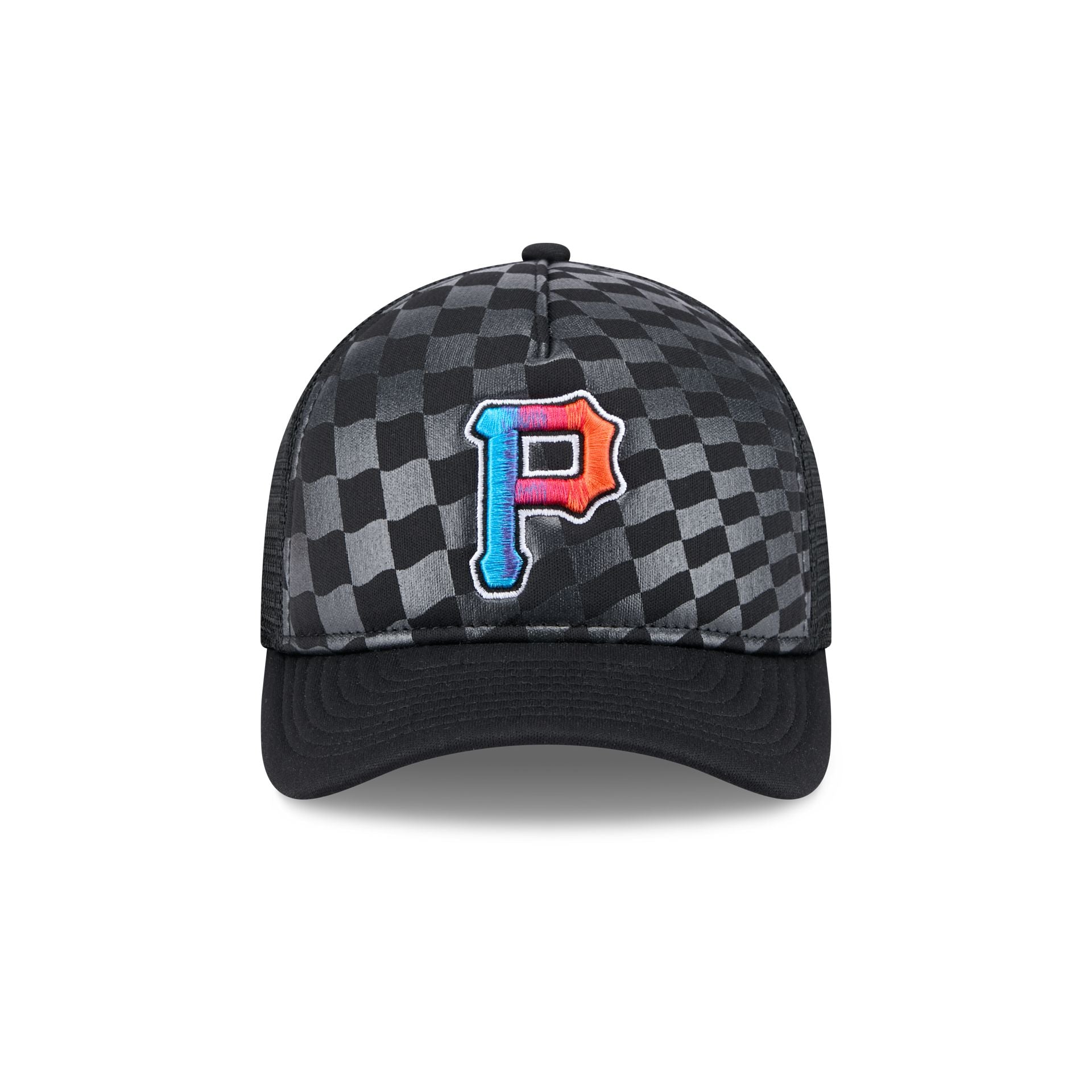 Alternative view of Pittsburgh Pirates Gradient Raceway 9Forty M-Crown A-Frame Trucker Hat