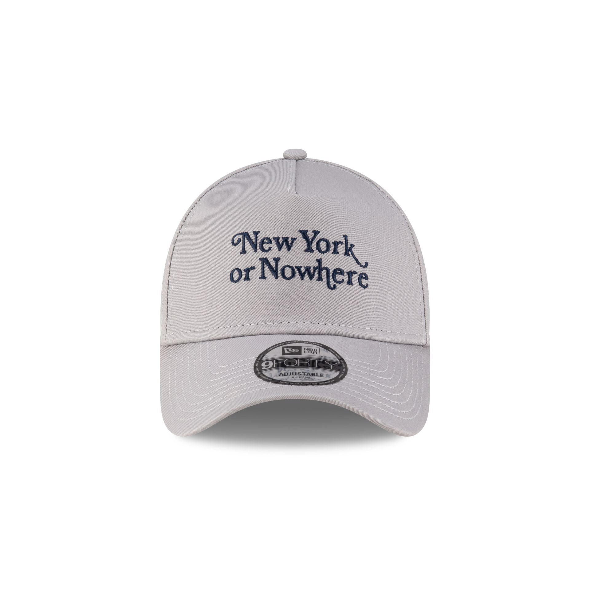 Alternative view of New York Or Nowhere X New York Yankees Gray Wordmark 9Forty A-Frame Snapback Hat