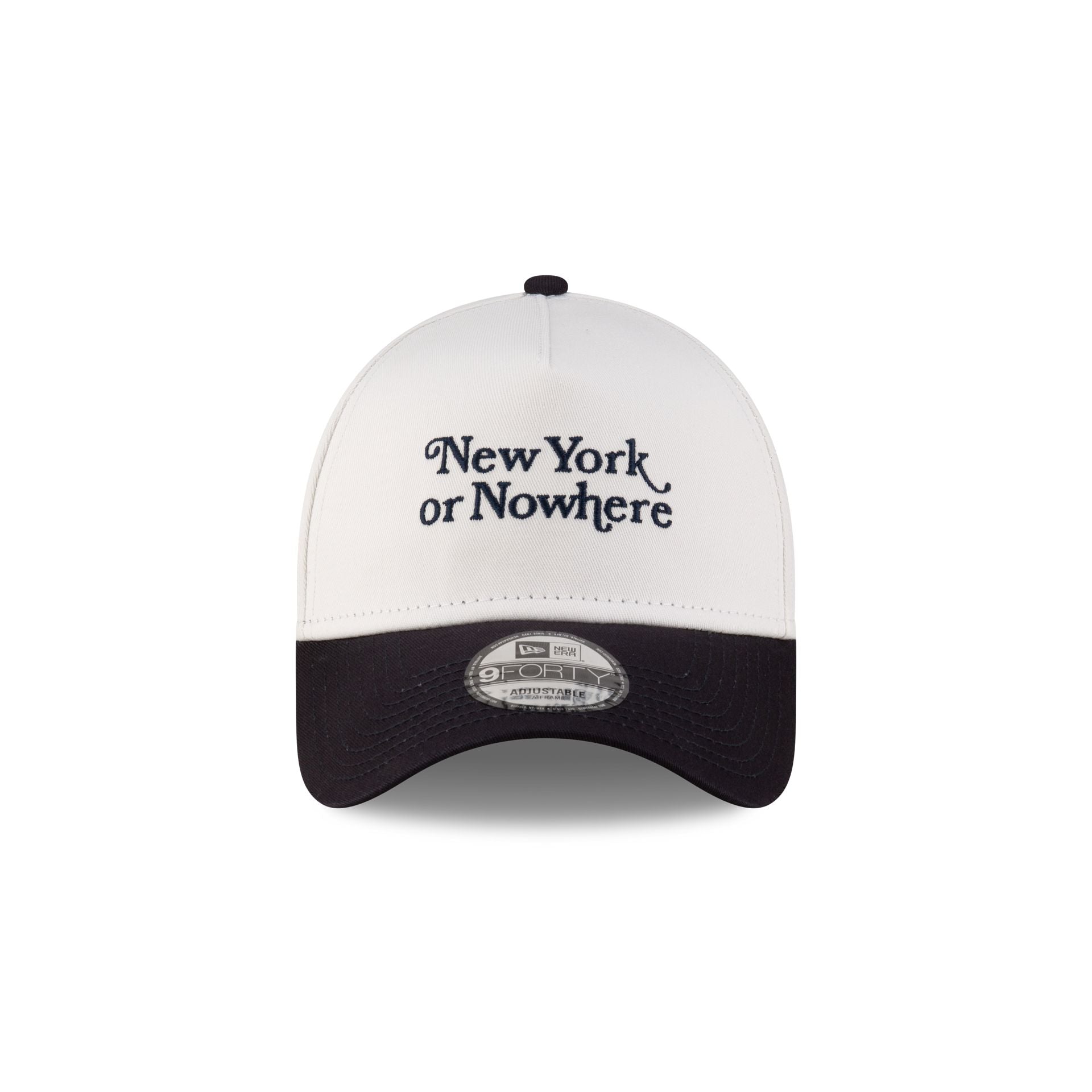 Alternative view of New York Or Nowhere X New York Yankees White Wordmark 9Forty A-Frame Snapback Hat