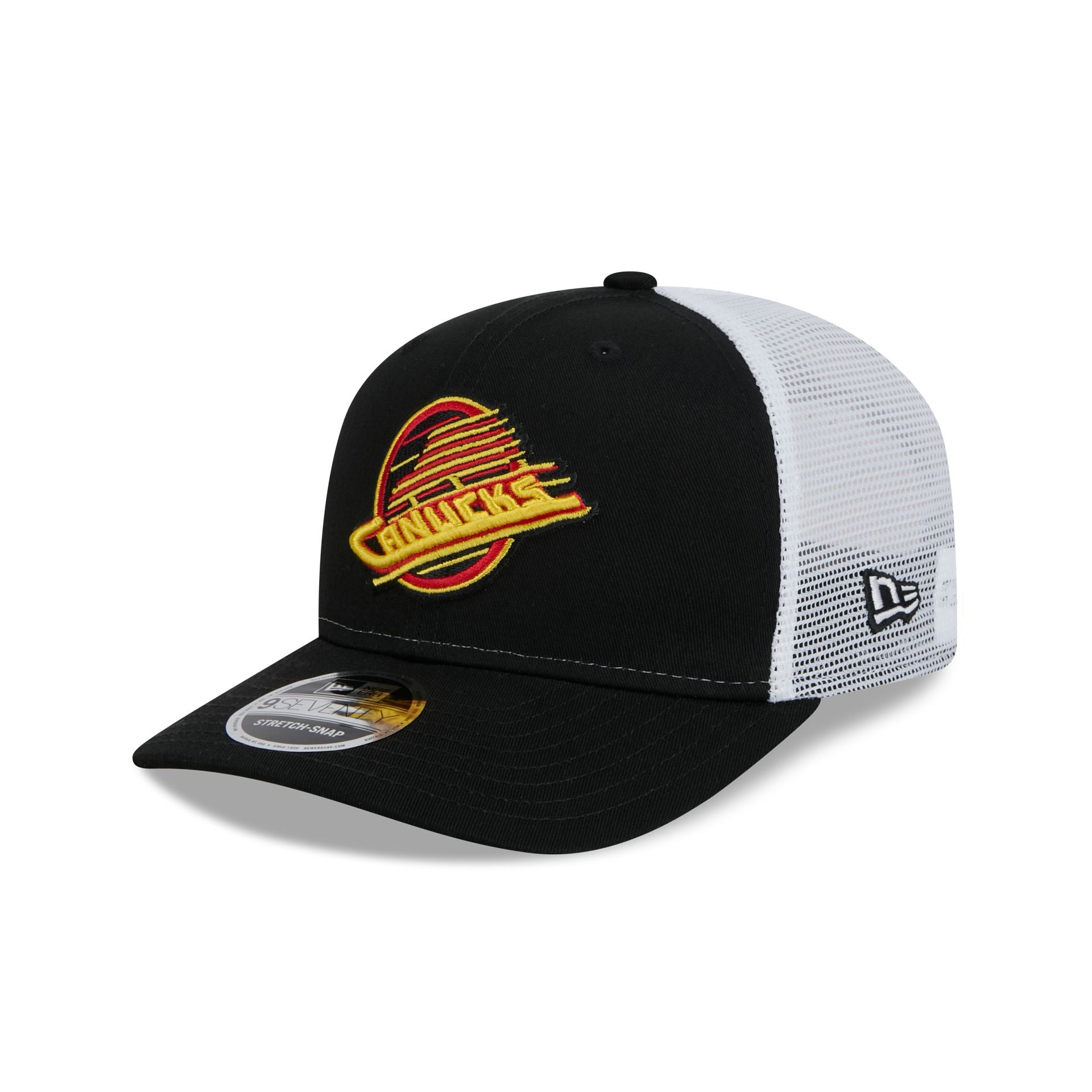 Vancouver Canucks Black Team 9Seventy Trucker Hat