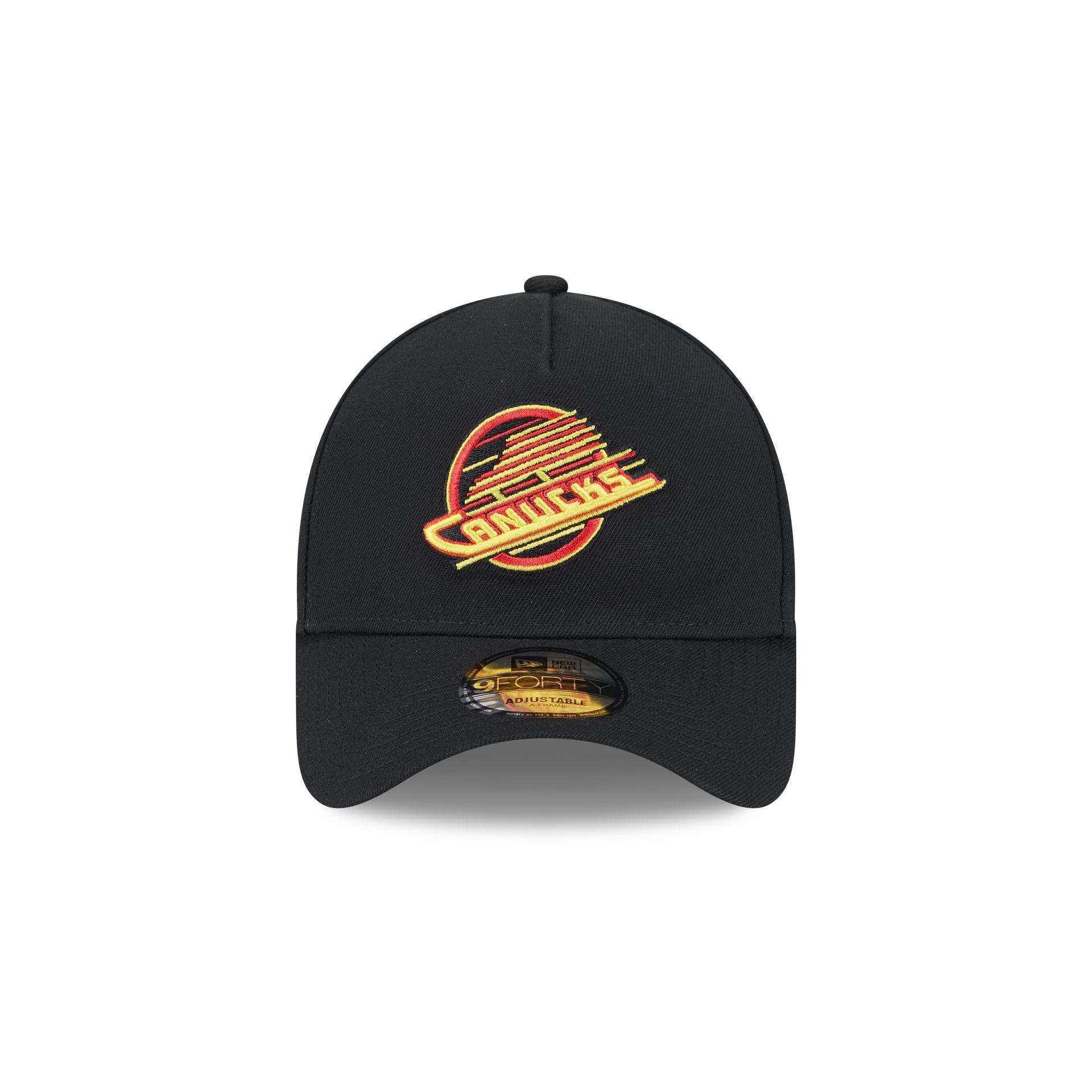 Alternative view of Vancouver Canucks Black Team 9Forty A-Frame Snapback Hat