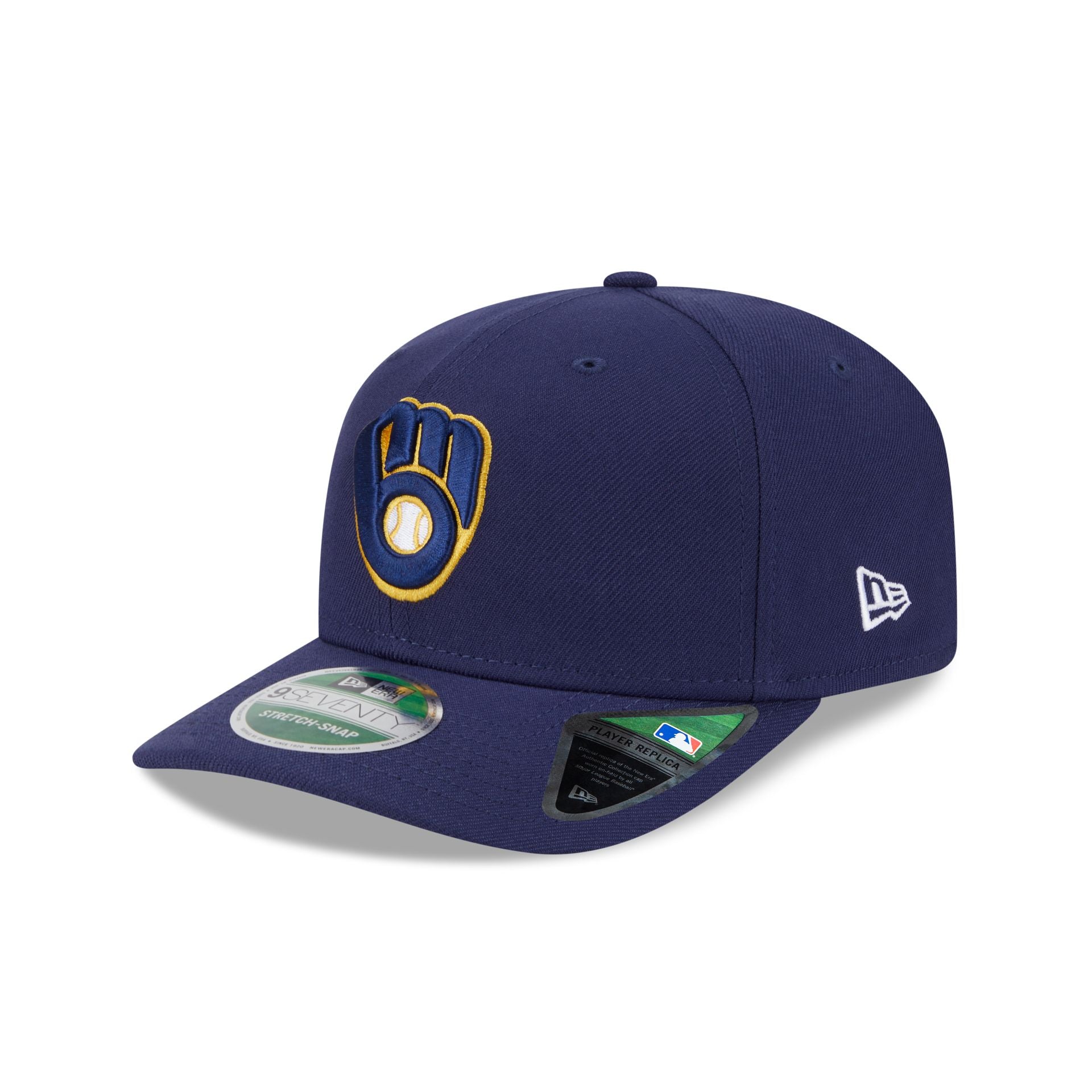Milwaukee Brewers Home Authentic Collection 9Seventy Stretch-Snap Hat