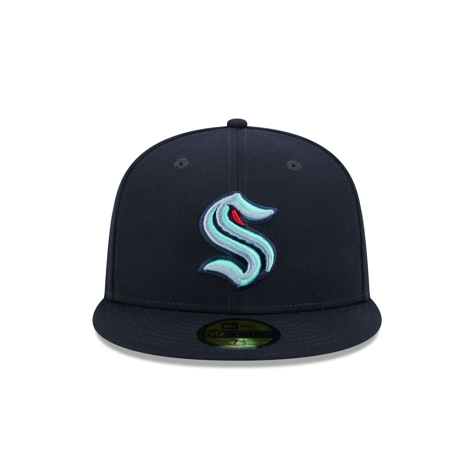 Alternative view of Seattle Kraken Rear Wordmark 59Fifty Fitted Hat